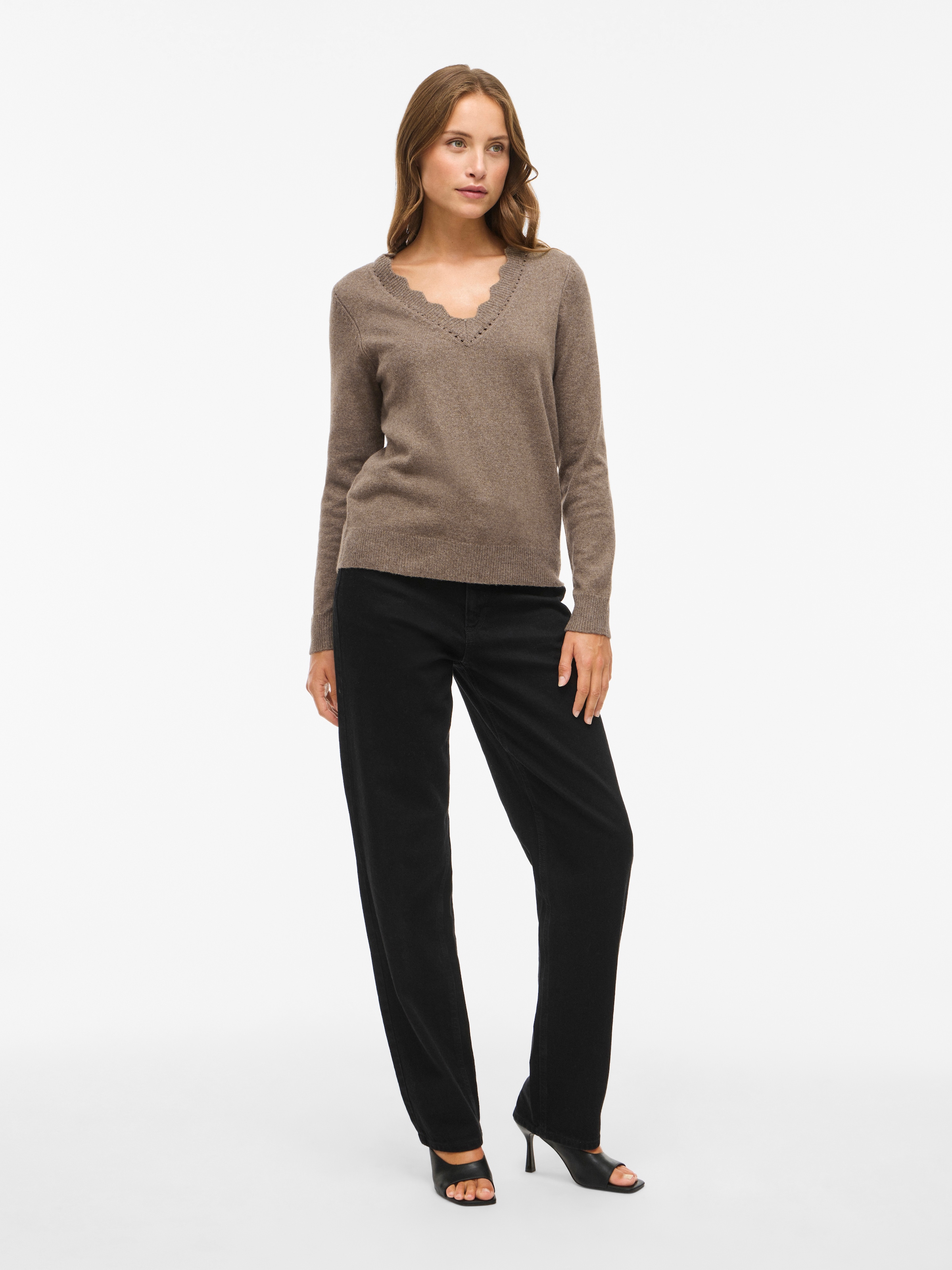 Vila V-Ausschnitt-Pullover »VINIKOLINA V-NECK L/S KNIT TOP - NOOS«
