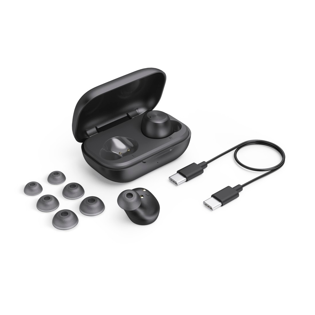 Hama wireless In-Ear-Kopfhörer »Bluetooth-Kopfhörer kabellos (In-Ear, Equalizer, Mikrofon)« True Wireless, spritzwassergeschützt, Sprachsteuerung, Touch-Sensor