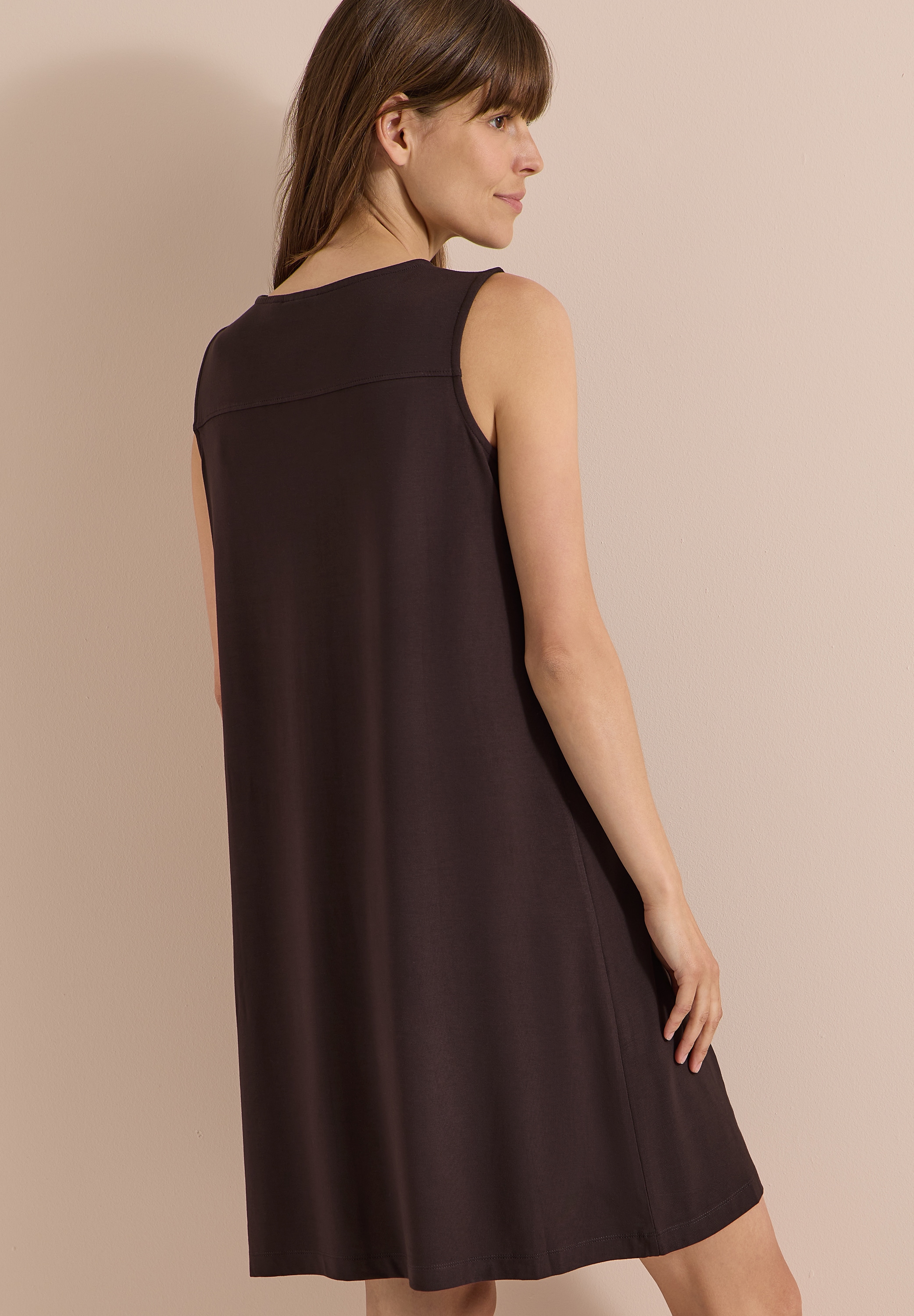Cecil Jerseykleid Sommerkleid, V-Ausschnitt, lockere Passform