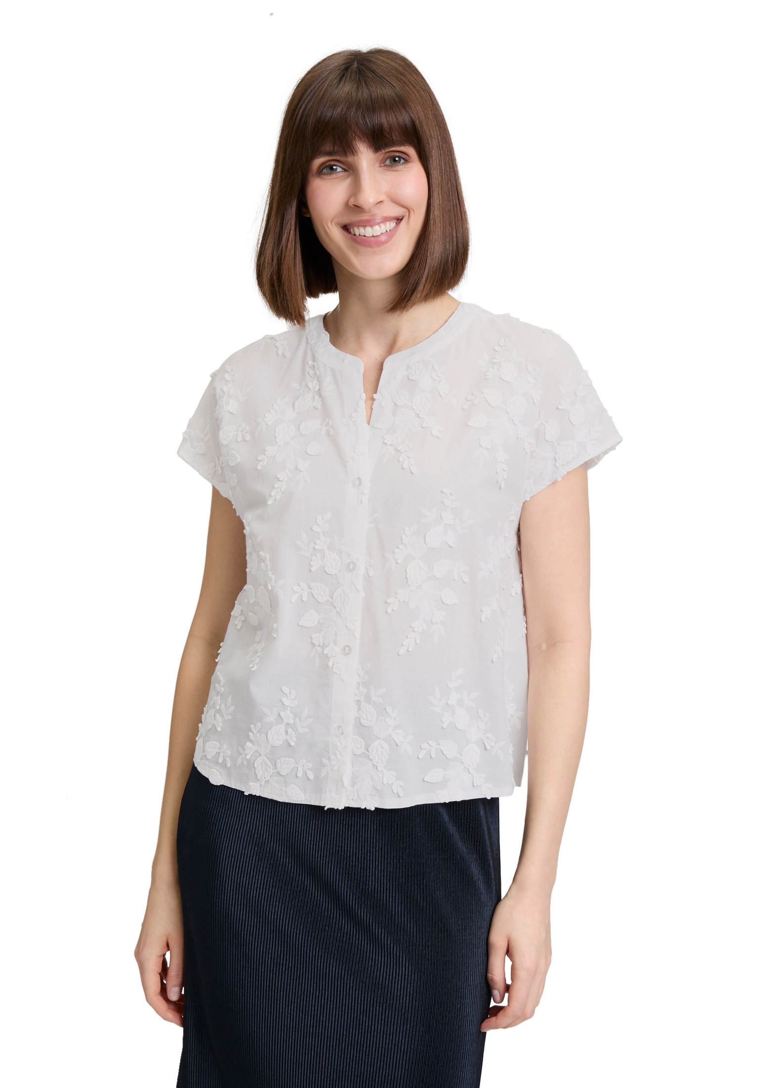 Betty&Co Hemdbluse »Hemdbluse mit Stickerei«