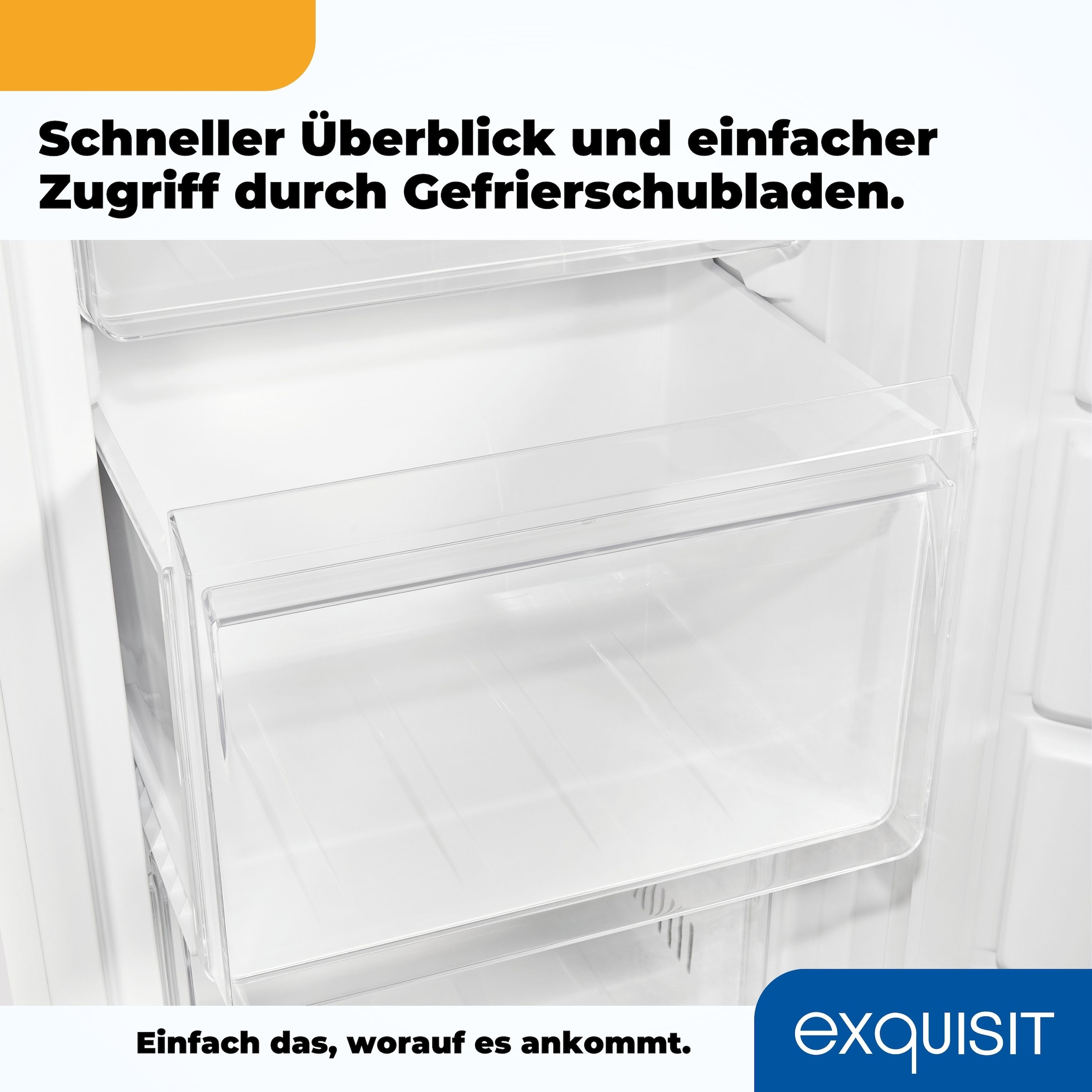 exquisit Gefrierschrank »GS231-NF-H-040C weiss«, 143 cm hoch, 54 cm breit, NoFrost, 161 Liter Nutzinhalt