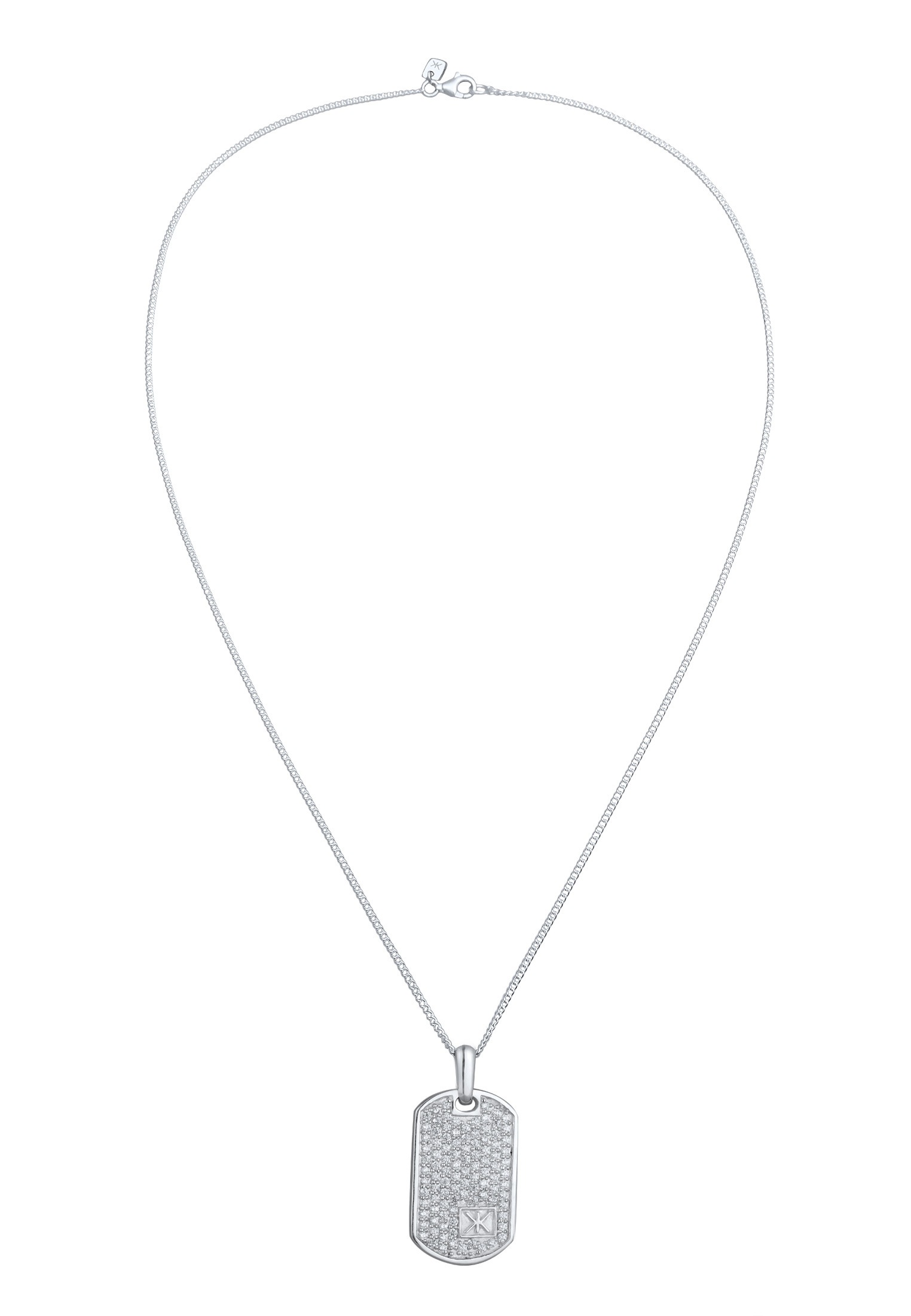 Kuzzoi Kette mit Anhänger »Halskette Anhänger Zirkonia Weiß 925 Sterling Silber«