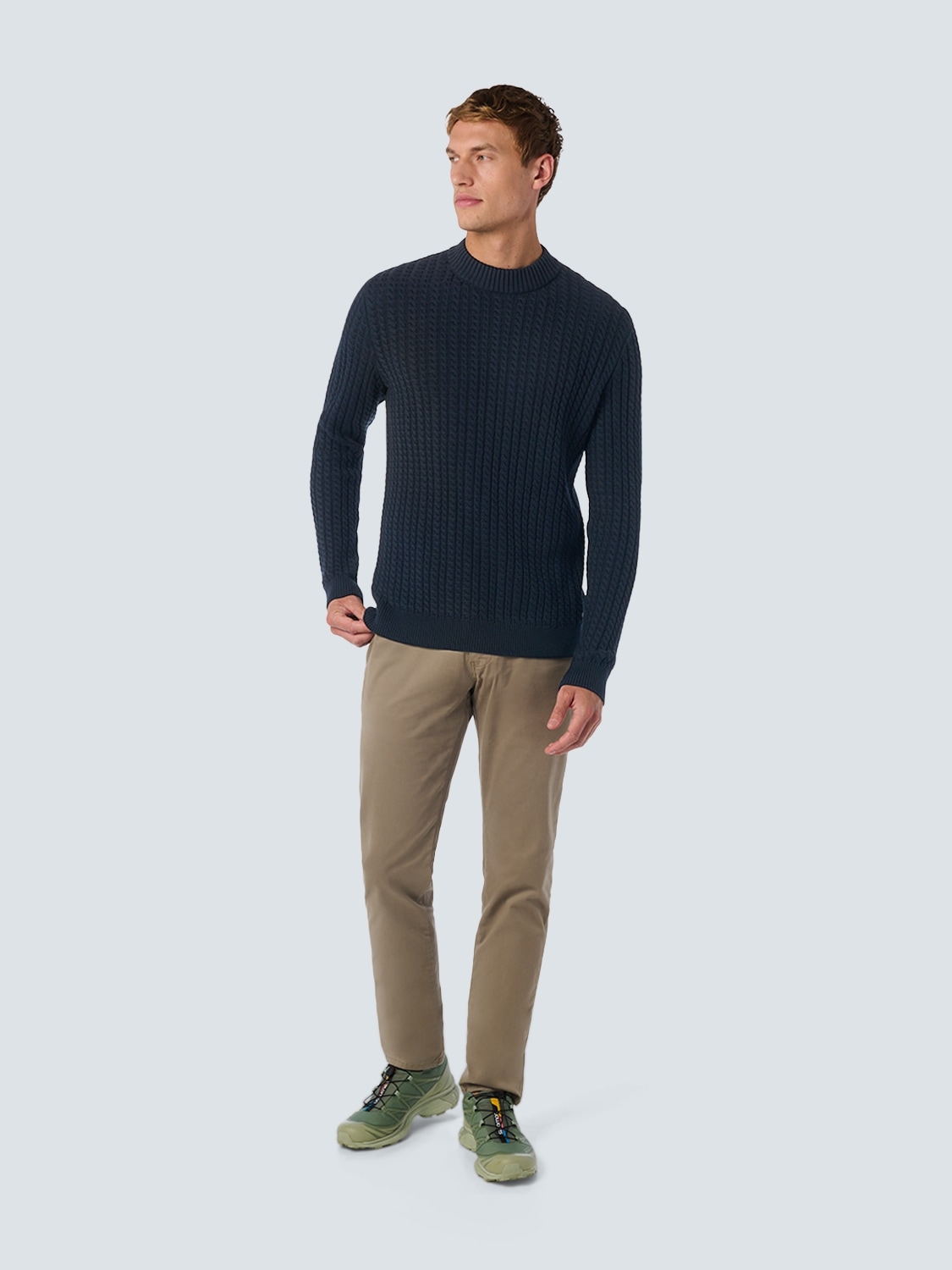 NO EXCESS Strickpullover, mit Zopfmuster