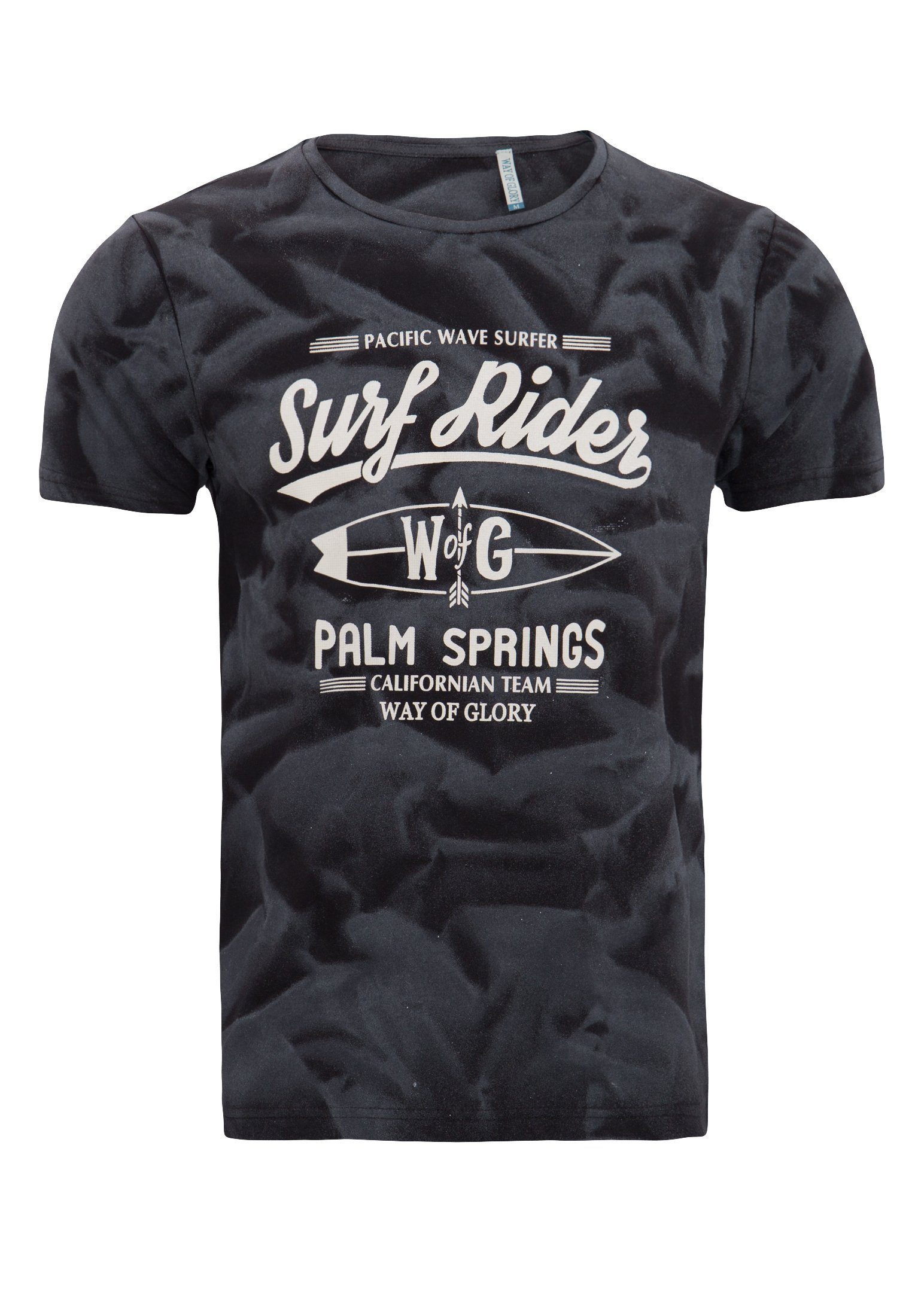 Way of Glory Print-Shirt, mit Strukturprint