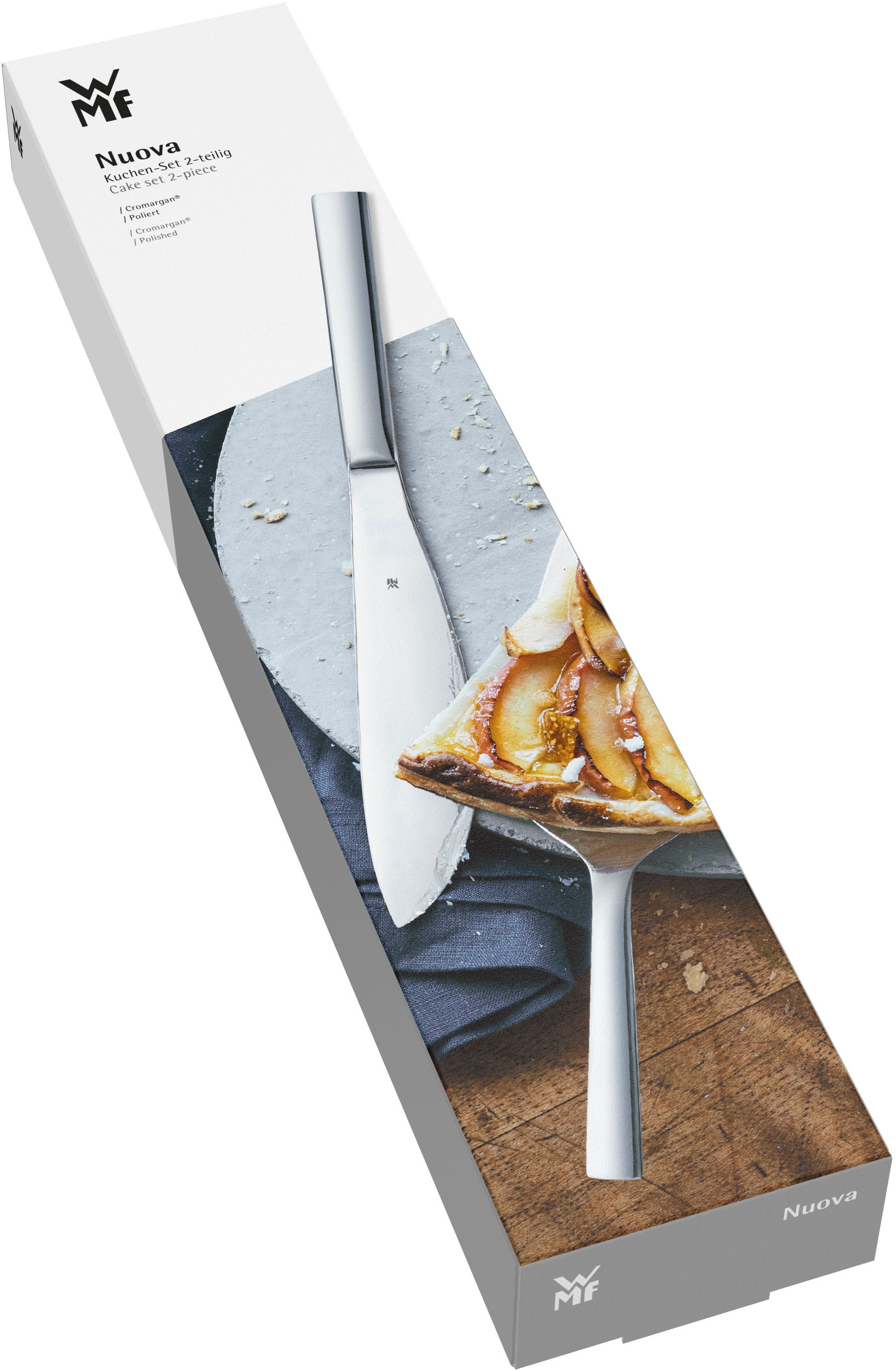 WMF Besteck-Set »Nuova« 2-tlg., Tortenheber 23 cm, Tortenmesser 28 cm, Cromargan Edelstahl