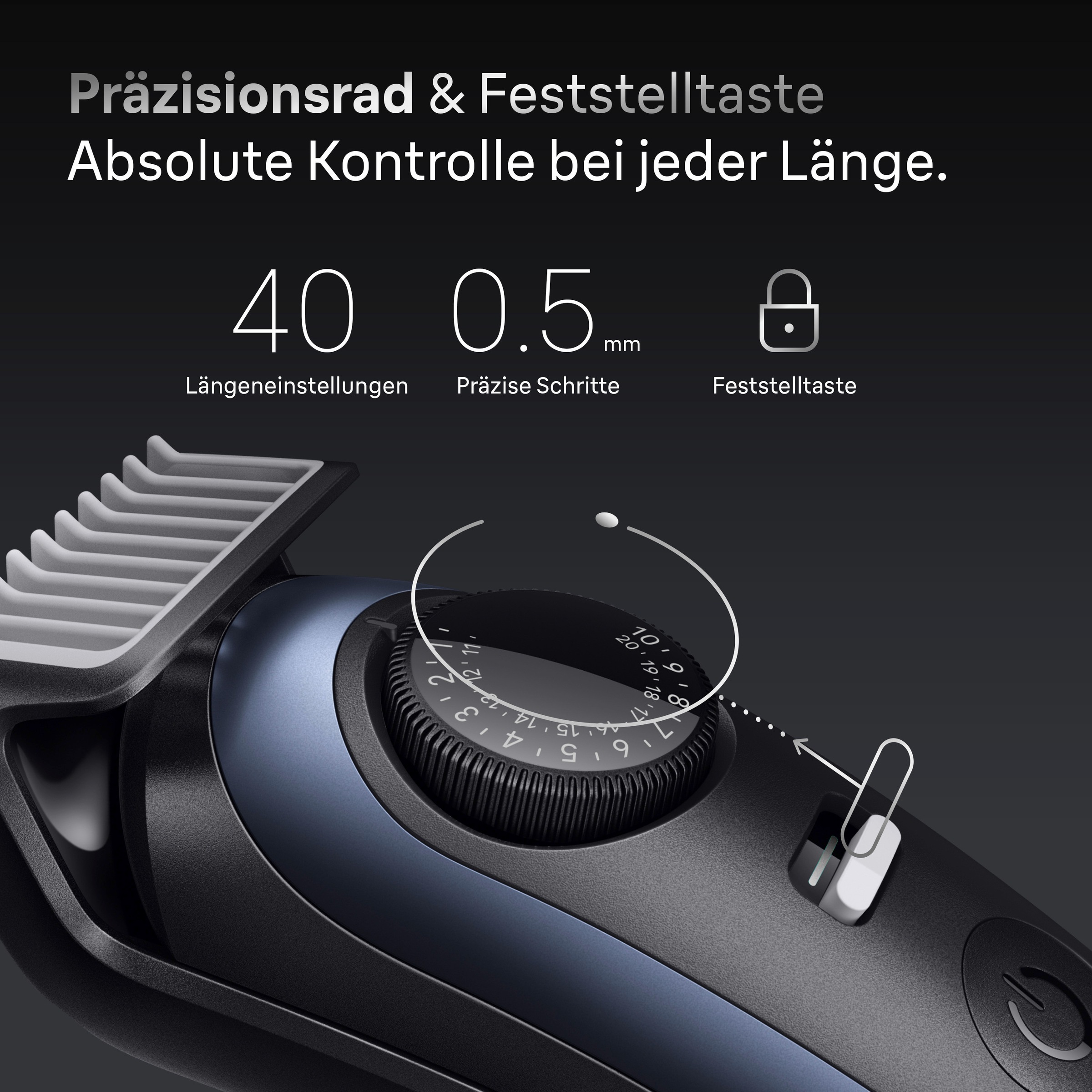 Braun Haarschneider »Barttrimmer BT7520« bis zu 120 Min Akkulaufzeit, 40 Längeneinstellungen, wasserdicht