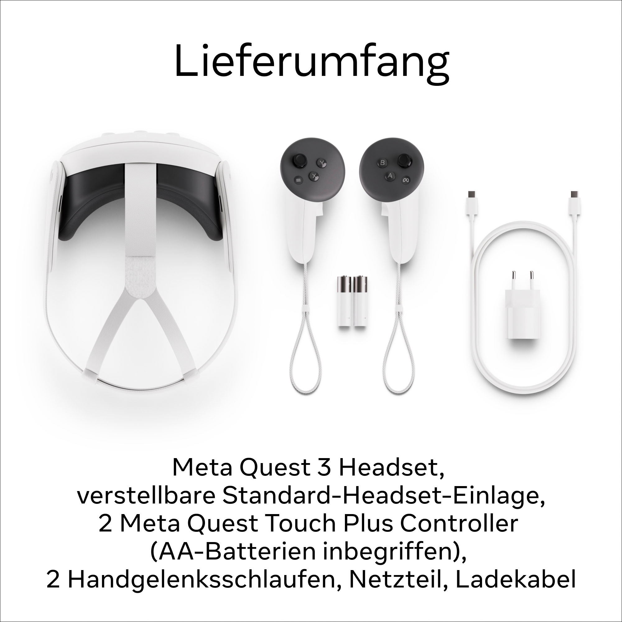 Meta Virtual-Reality-Brille »Quest 3«, (Packung)