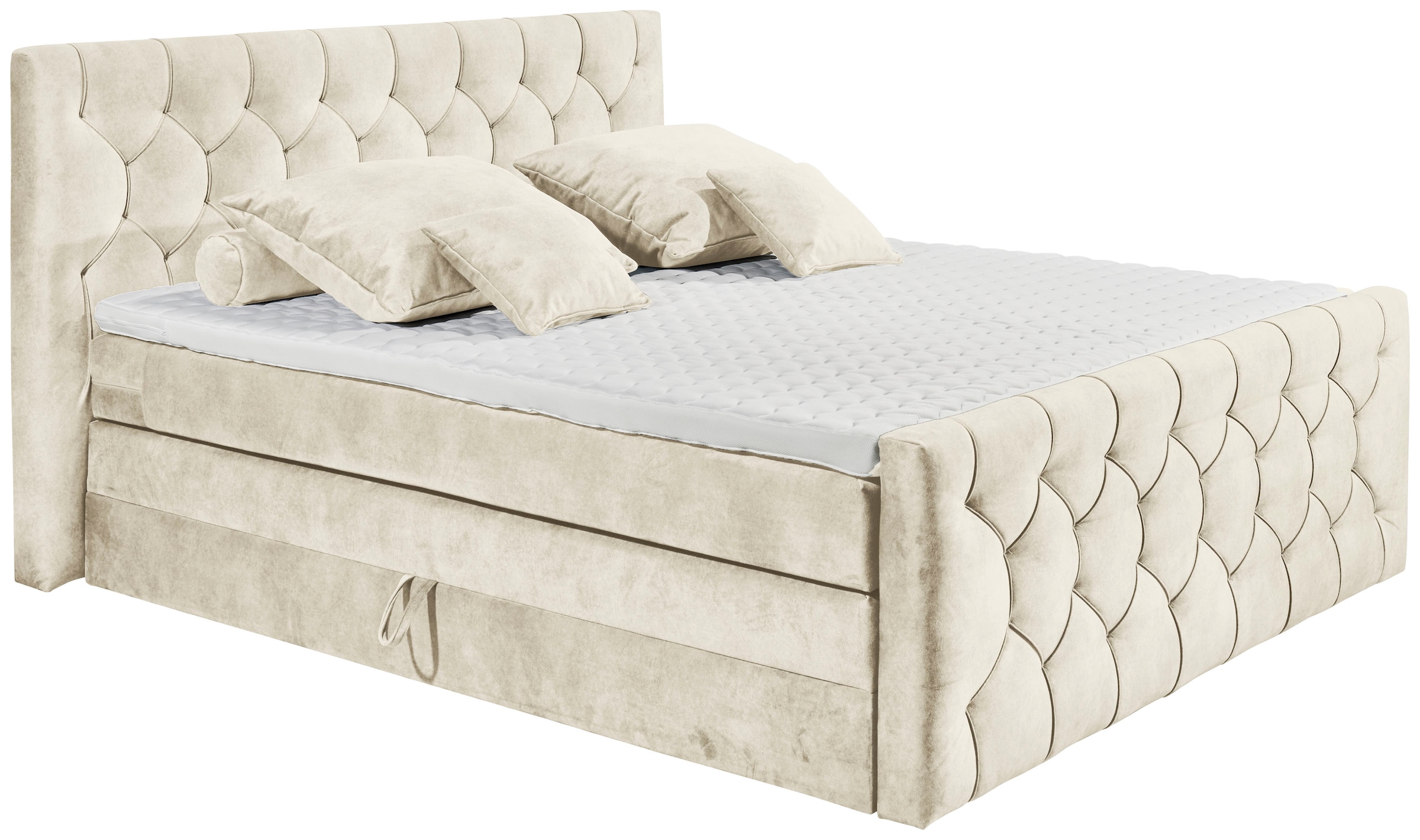 ED EXCITING DESIGN Boxspringbett »"Cashfield"! Topseller inkl. zwei Bettkästen & Topper«, erhältlich in den Größen 160x200cm und 180x200cm