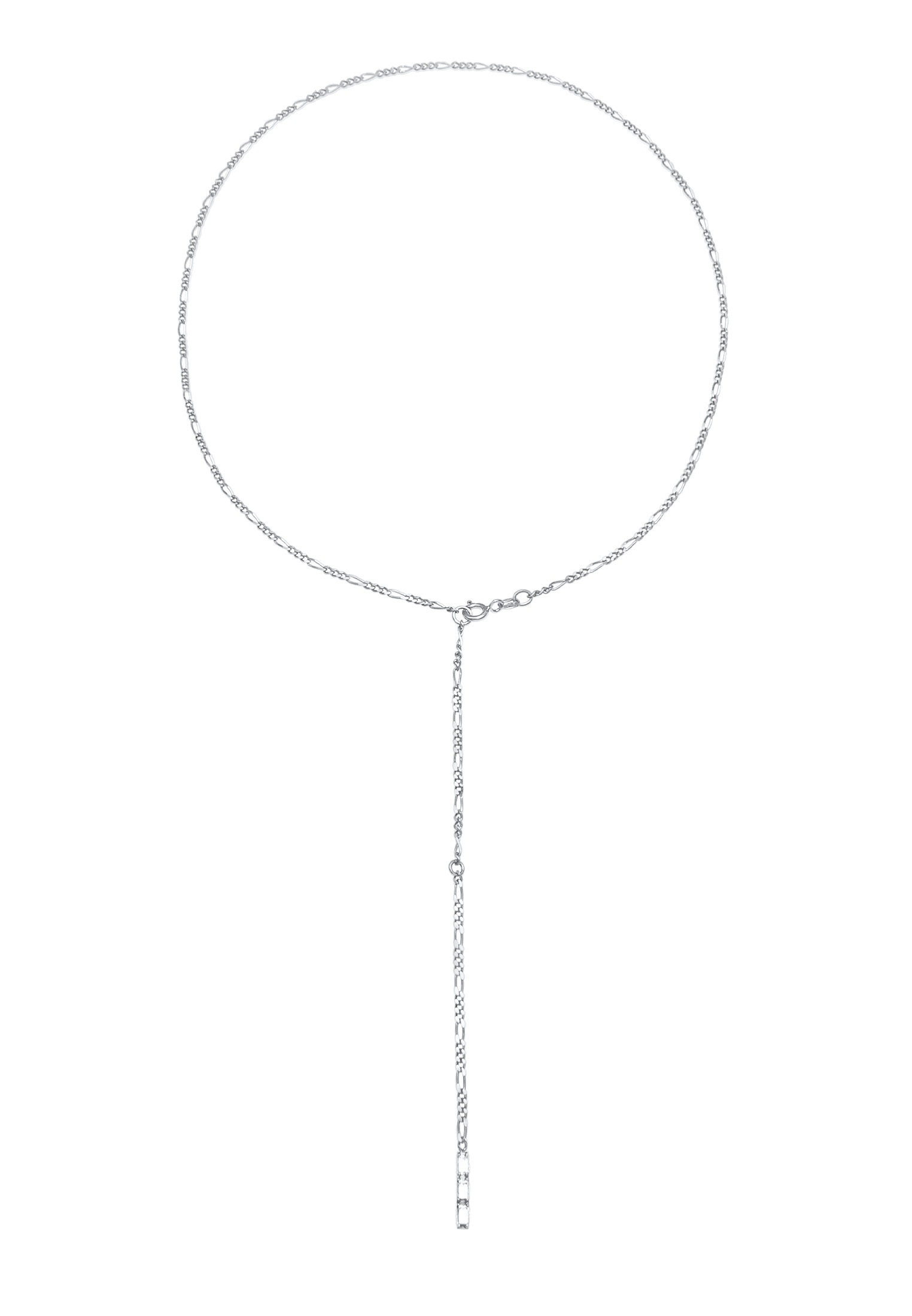 Elli Premium Y-Kette »Halskette Y-Kette Figaro Topas Rechteck 925 Silber«