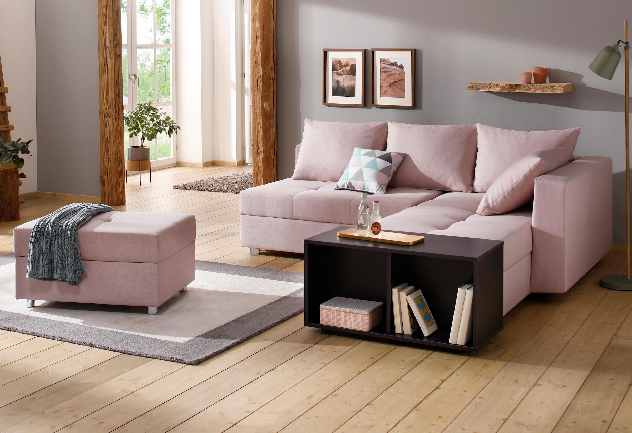 Home affaire Ecksofa Italia, mit Bettfunktion und Bettkasten