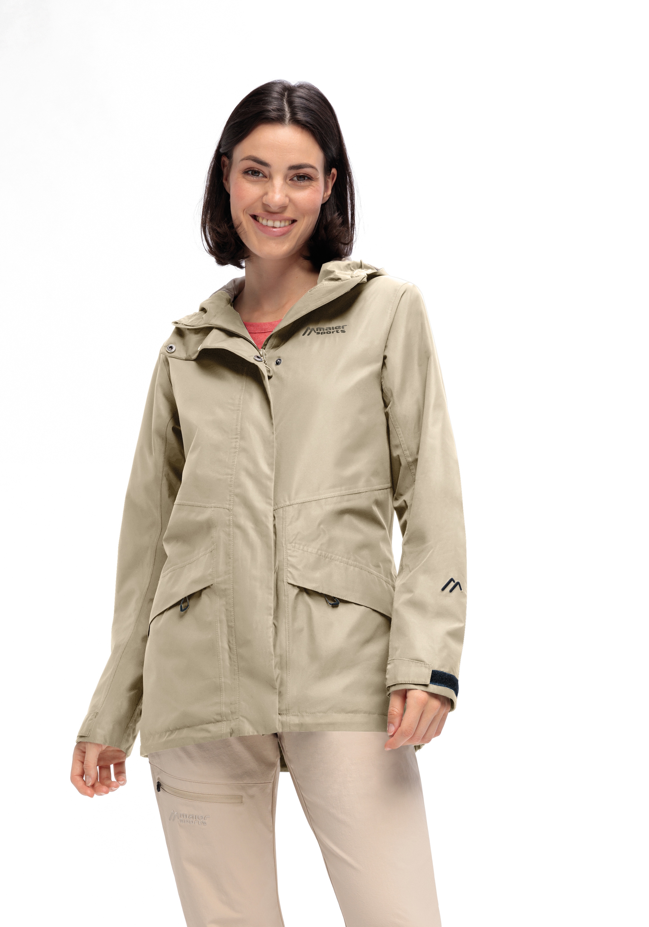 Maier Sports Outdoorjacke »Brocken Long W«, Damen Jacke wasserdicht, Funktionsjacke 2 Taschen außen + Innentasche