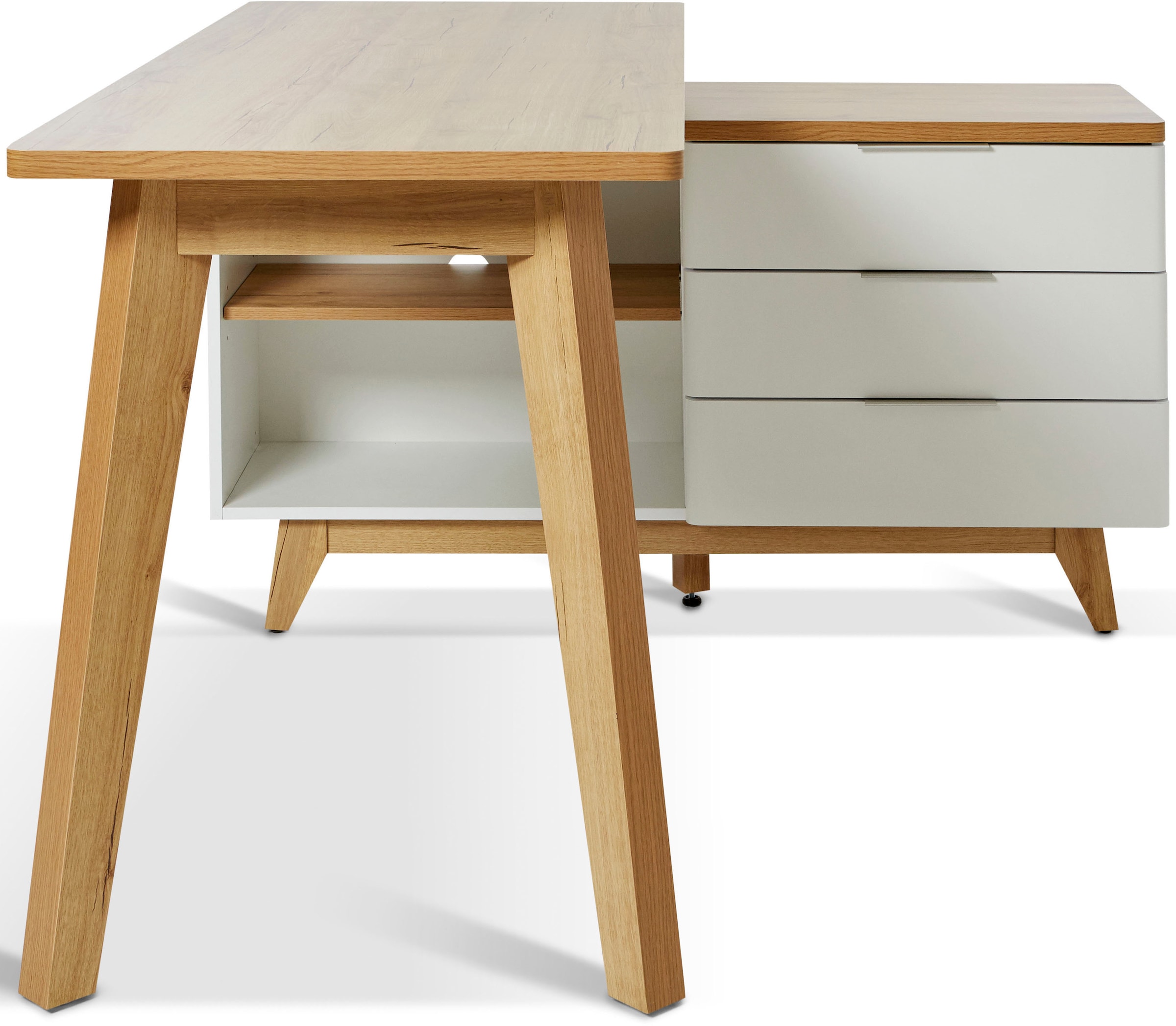 Jahnke Eckschreibtisch »LIBRE D 240 E«, (1 St.), wechselseitig montierbar, Breite ca. 140 cm