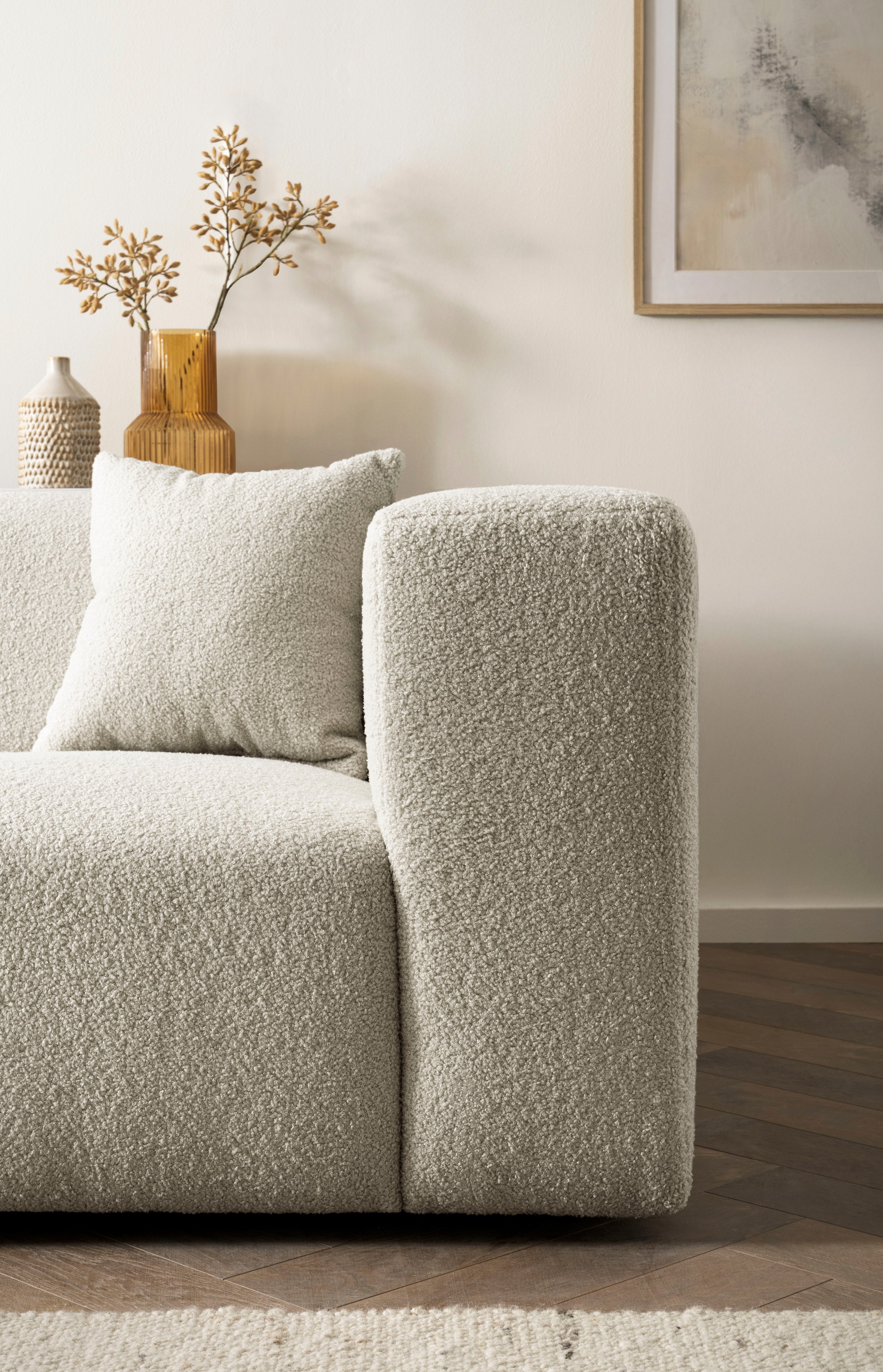 Home affaire Polsterecke »BAKELS, Ecksofa-Set mit Hocker, L-Form mit Schlaffunktion« Ecksofa-Set (incl. Hocker) im trendigen Megacord