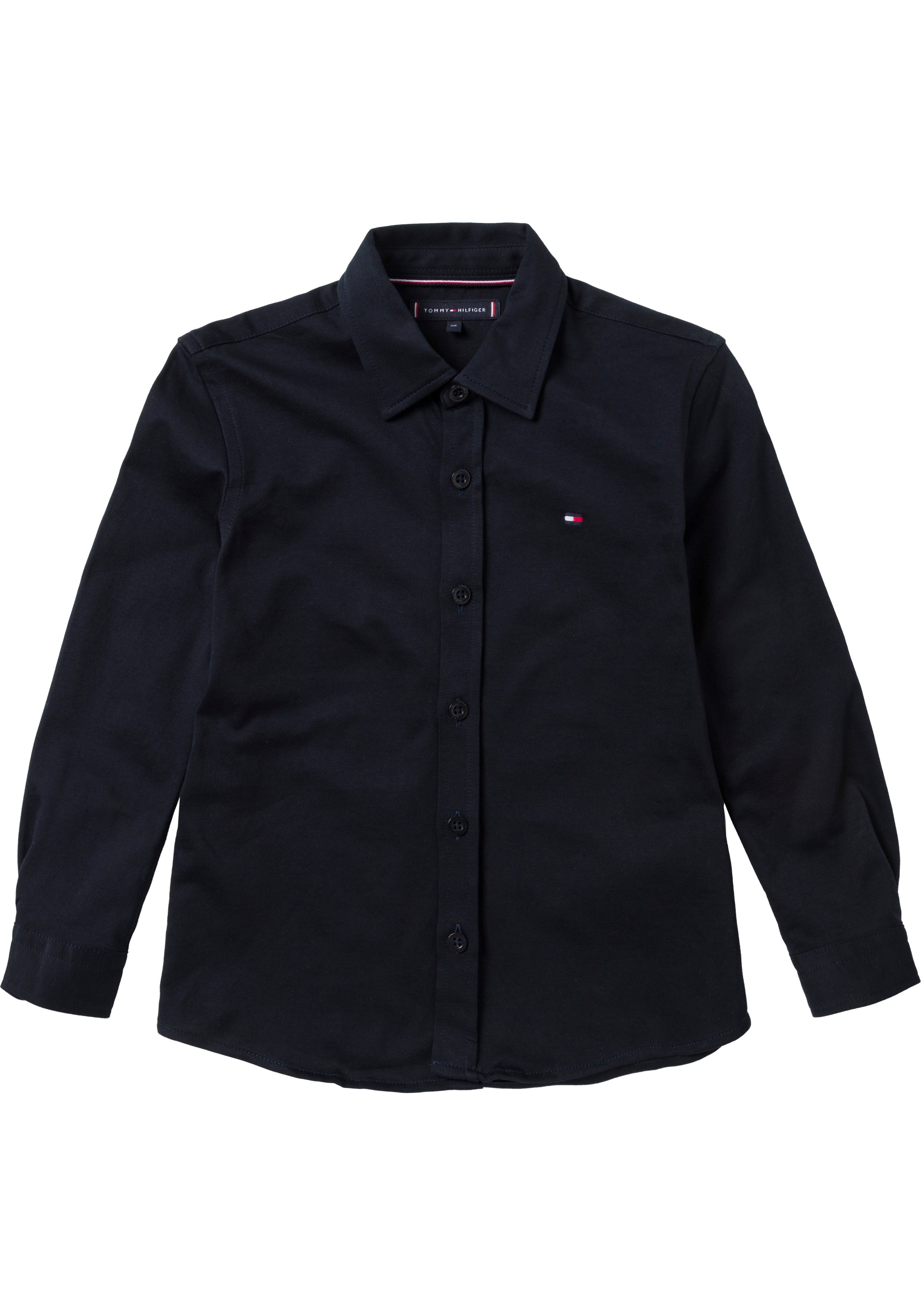 Tommy Hilfiger Langarmhemd »SOLID JERSEY SHIRT«, (1 tlg.), mit durchgehender Knopfleiste kaufen