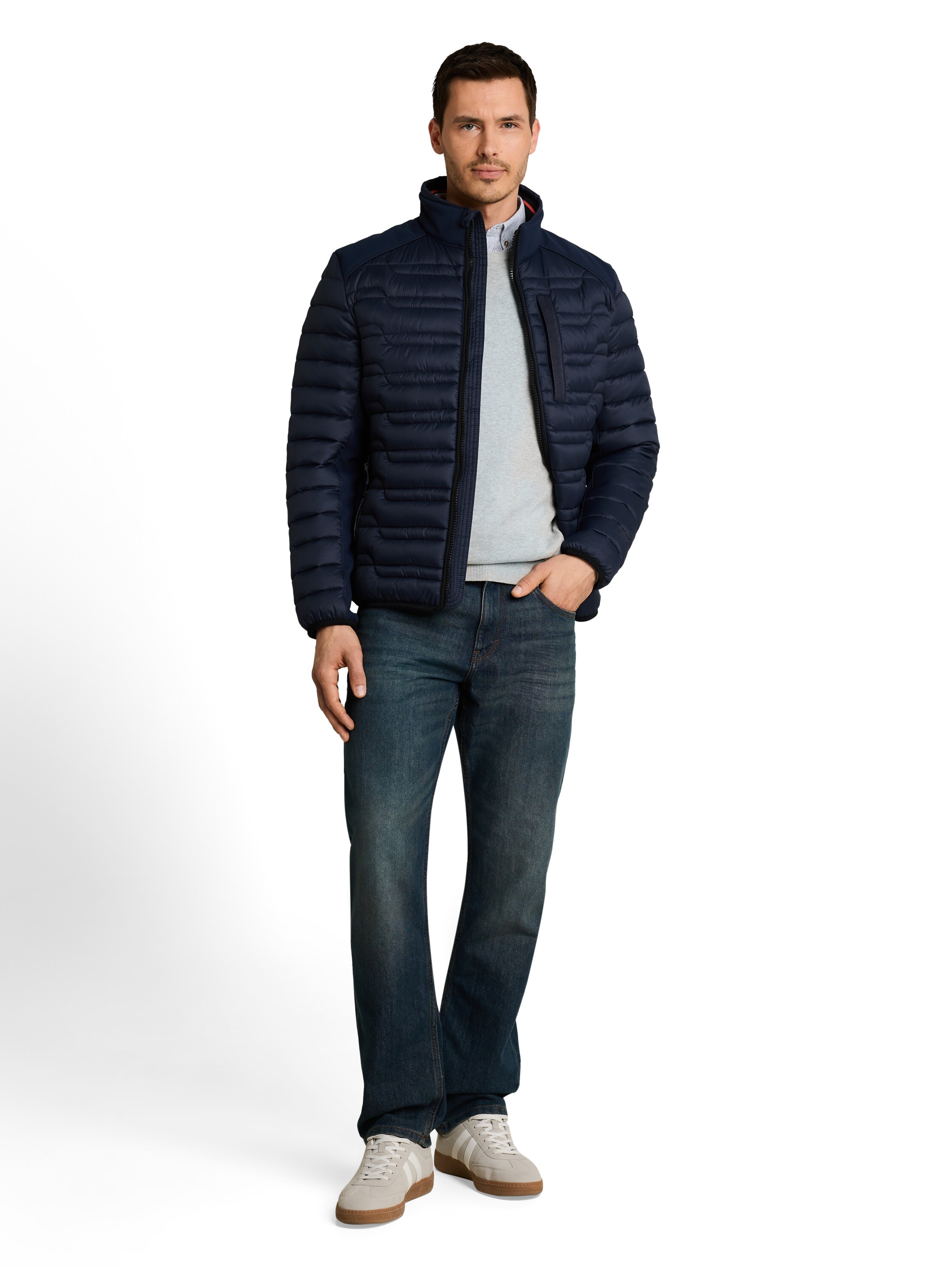TOM TAILOR Steppjacke »Regular« ohne Kapuze mit Stehkragen und Reißverschluss