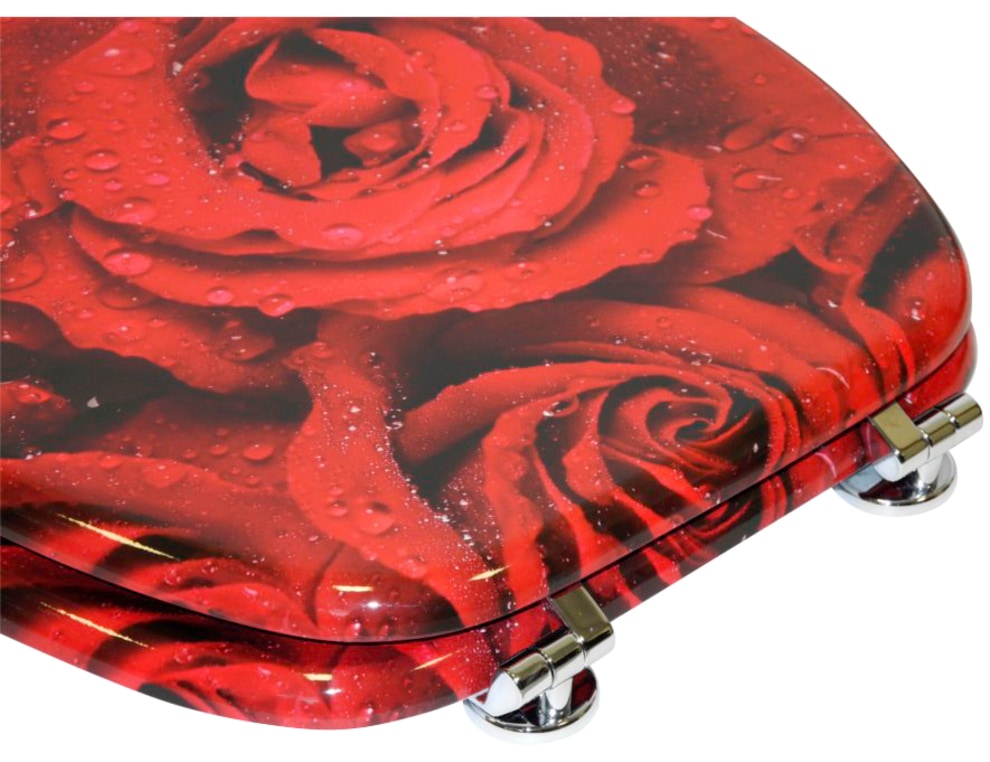 Sanilo Badaccessoire-Set »Rosen« bestehend aus WC-Sitz, Badteppich, Stöpsel, Seifenspender, WC-Bürste