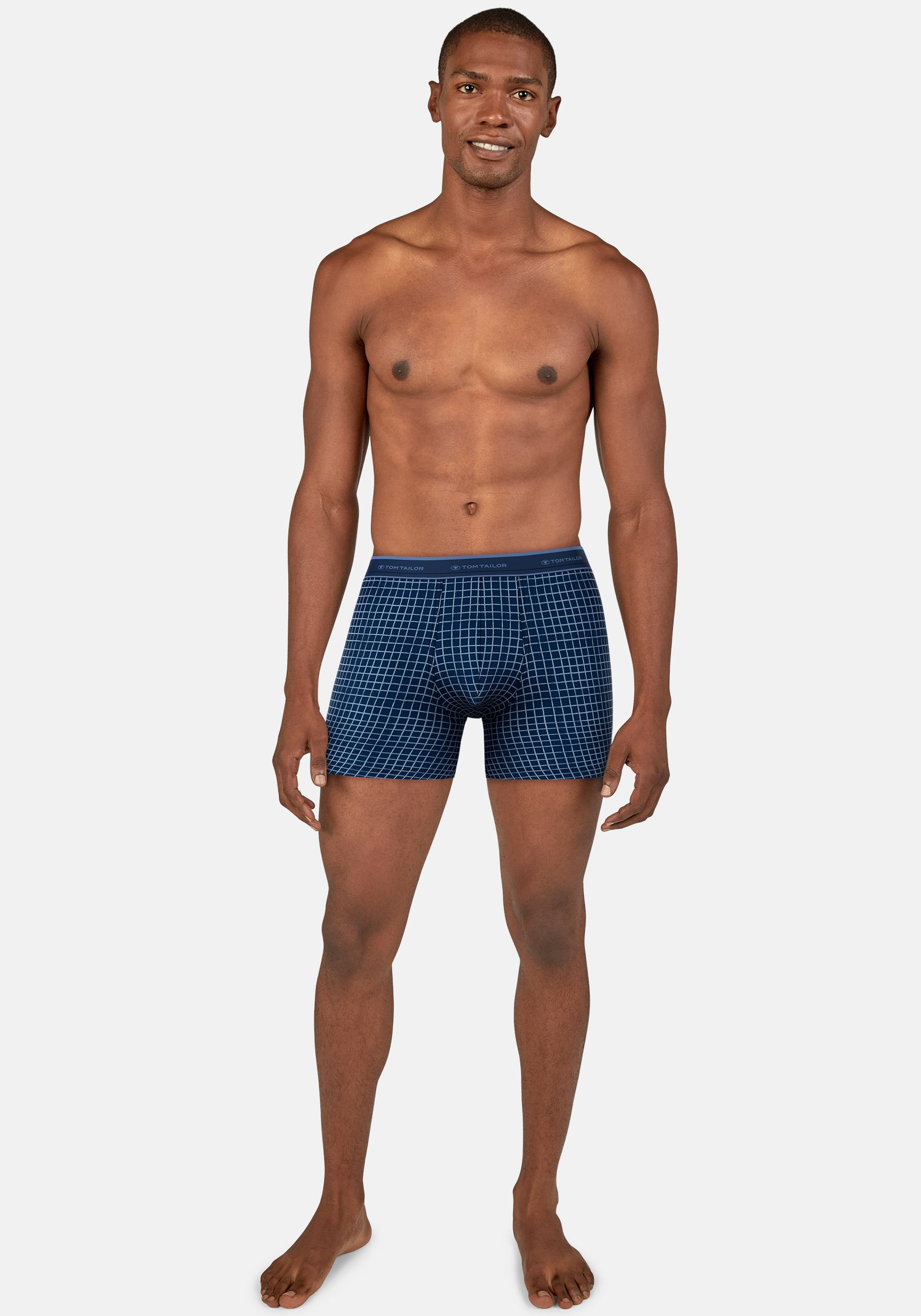 TOM TAILOR Langer Boxer, (2er-Pack), mit Logobund