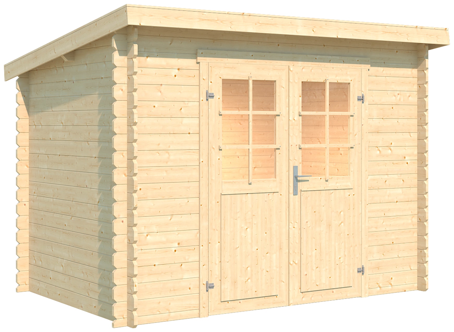 LASITA MAJA Gartenhaus »San Jose 175«, Blochbohlenhaus 28mm, Fundamentmass 2750x1750, Naturbelassen