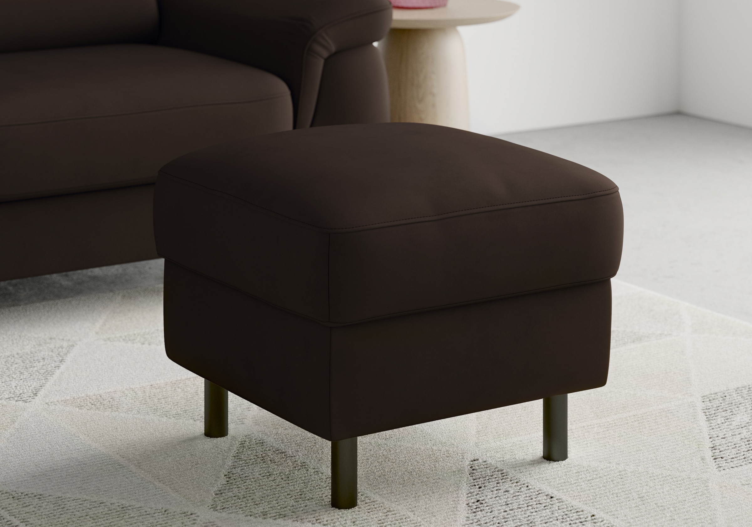 sit&more Stauraumhocker »Sinatra«, Sitzfläche ist abnehmbar, mattschwarze Metallfüße