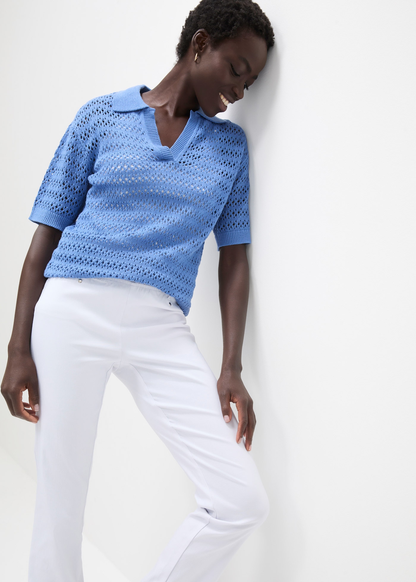 bonprix Stretch-Hose »Stretch-Hose in Schlupfform«  aus Viskose, Slim Fit Passform, Schlupfform mit Gürtelschlaufen