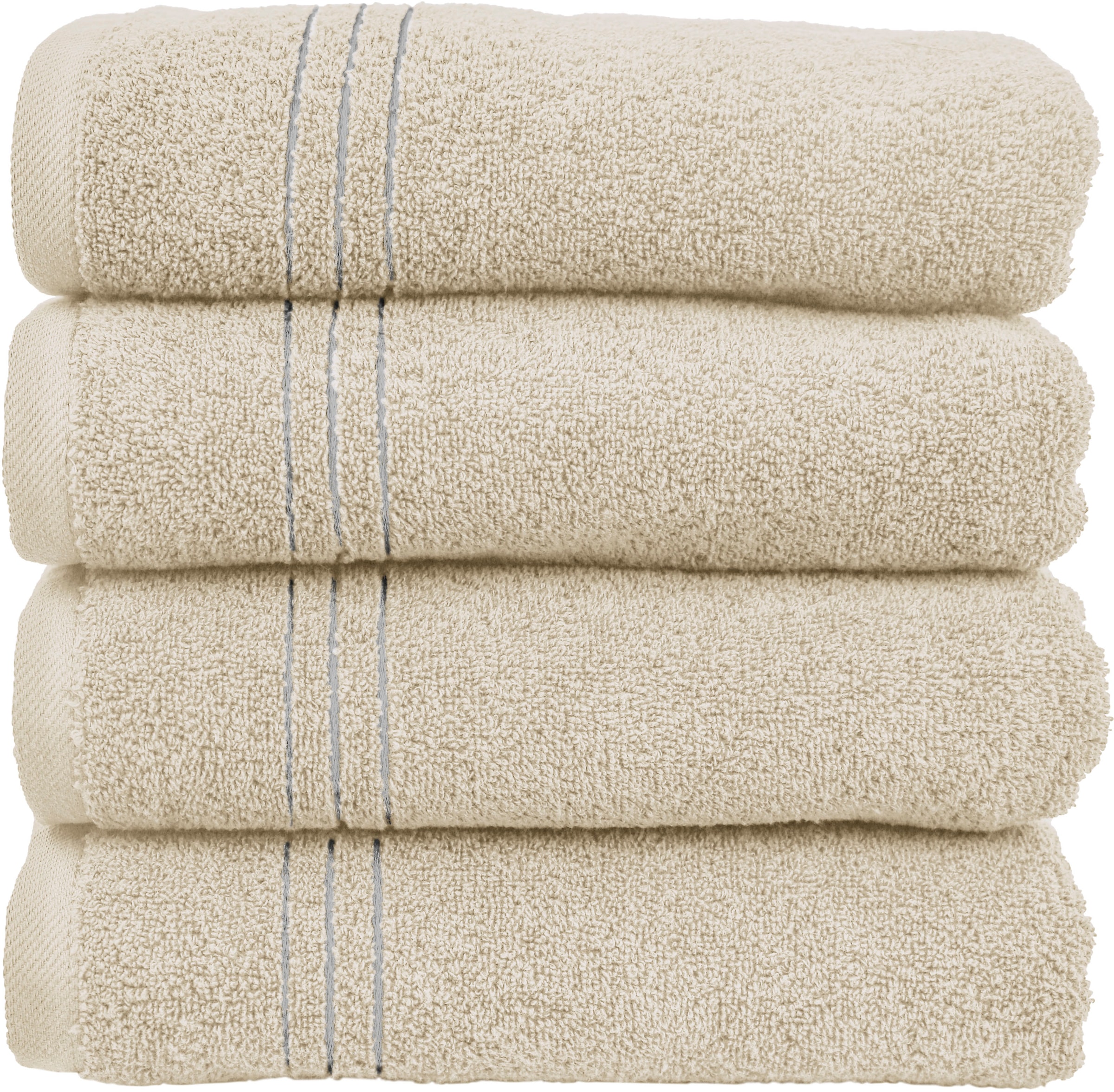 my home Handtuch kaufen bei Handtücher OTTO Frottee, Set Baumwolle, »Lillou«, 4 (50x100 Premium Streifenbordüre, mit tlg., cm) 4