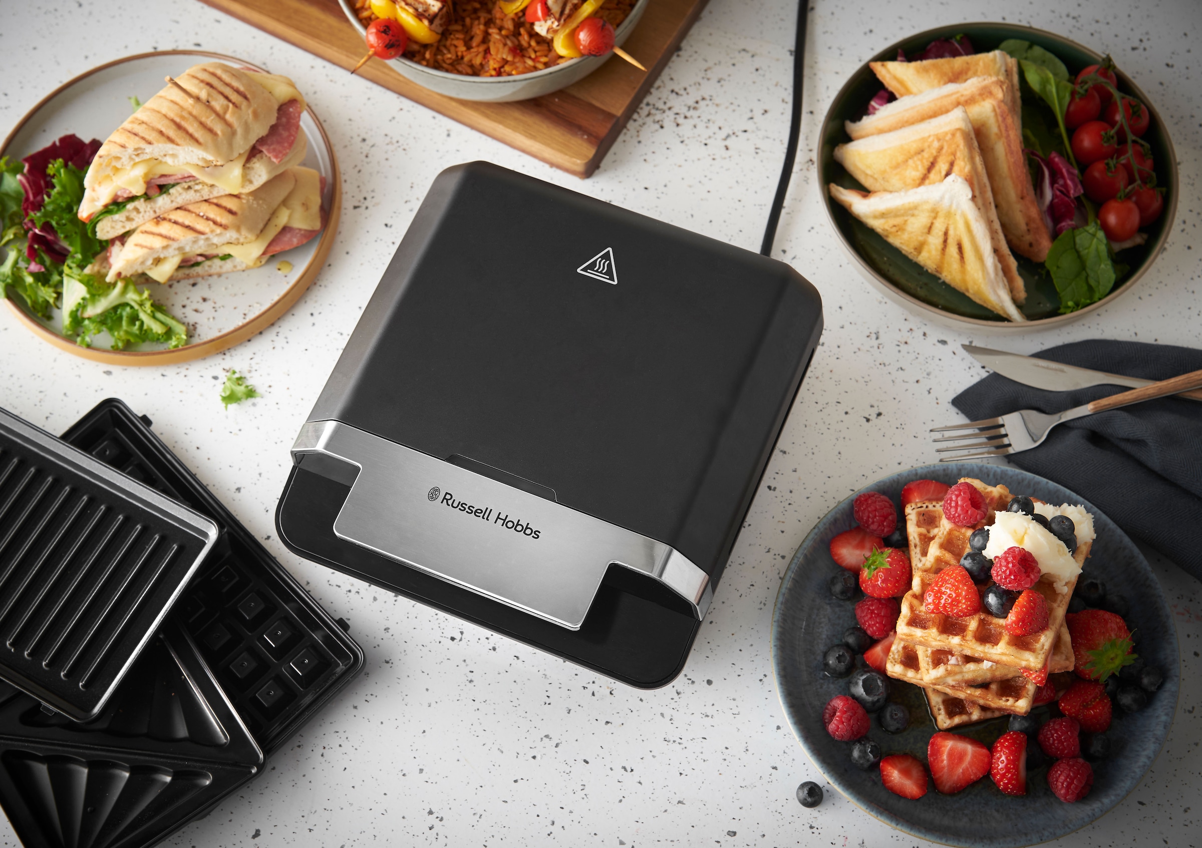 RUSSELL HOBBS 3-in-1-Sandwichmaker »Creations 28690-56« 820 W Inkl. Sandwich-, Waffel-& Grillplatten