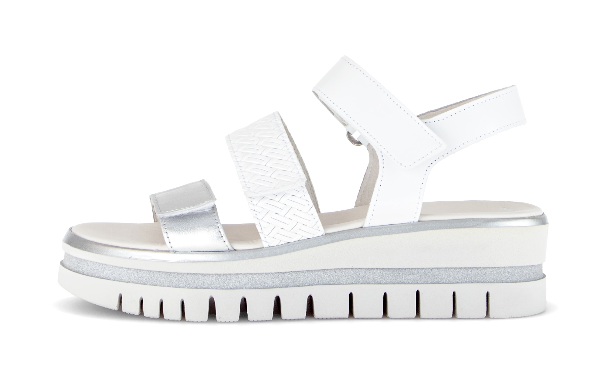 Gabor Keilsandalette  Plateau, Riemchensandale, Sommerschuh mit Kontrastbesatz