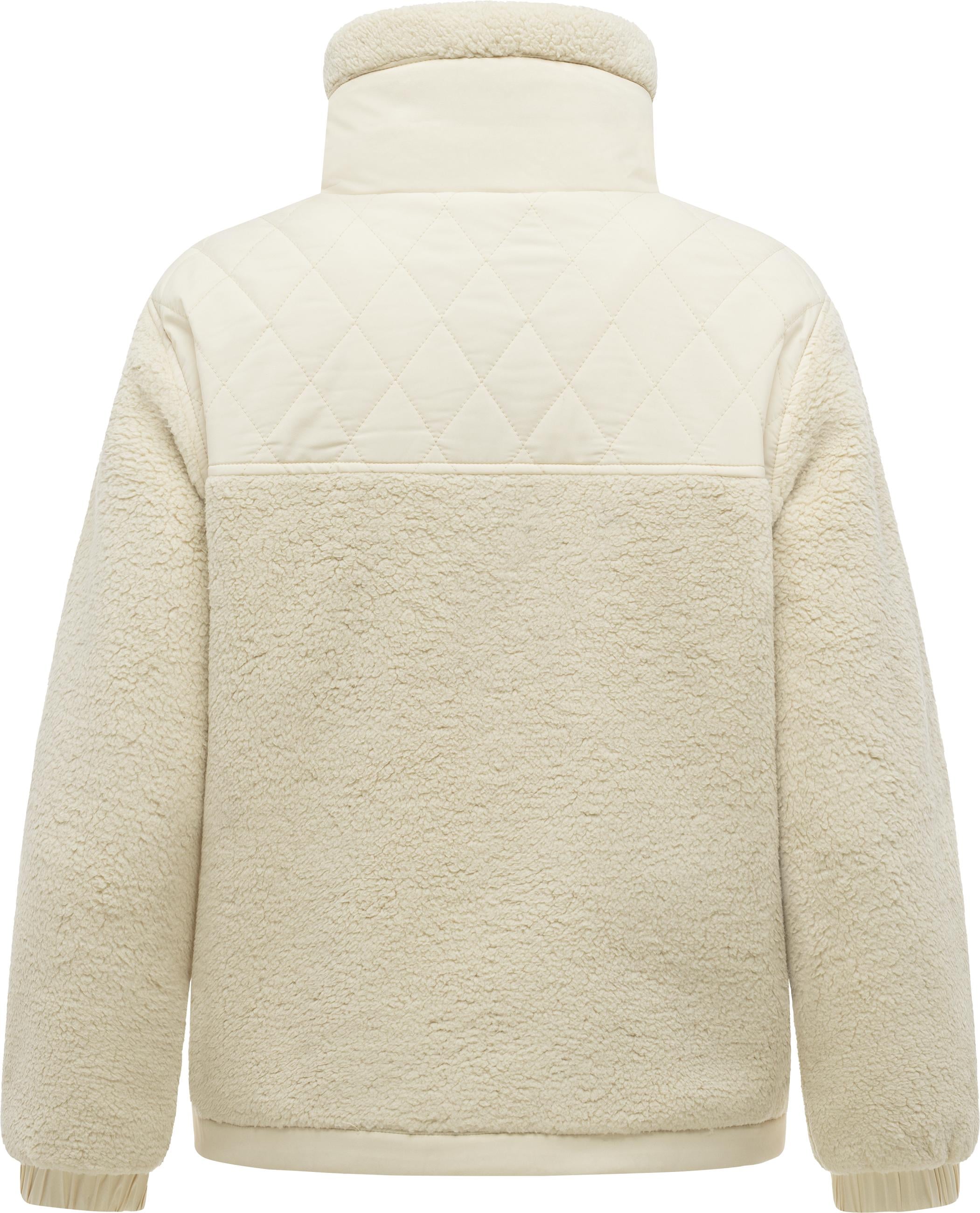 Ragwear Plüschjacke »Plüschjacke Arctika Y« ohne Kapuze Warme kuschelige Damenjacke im Materialmix