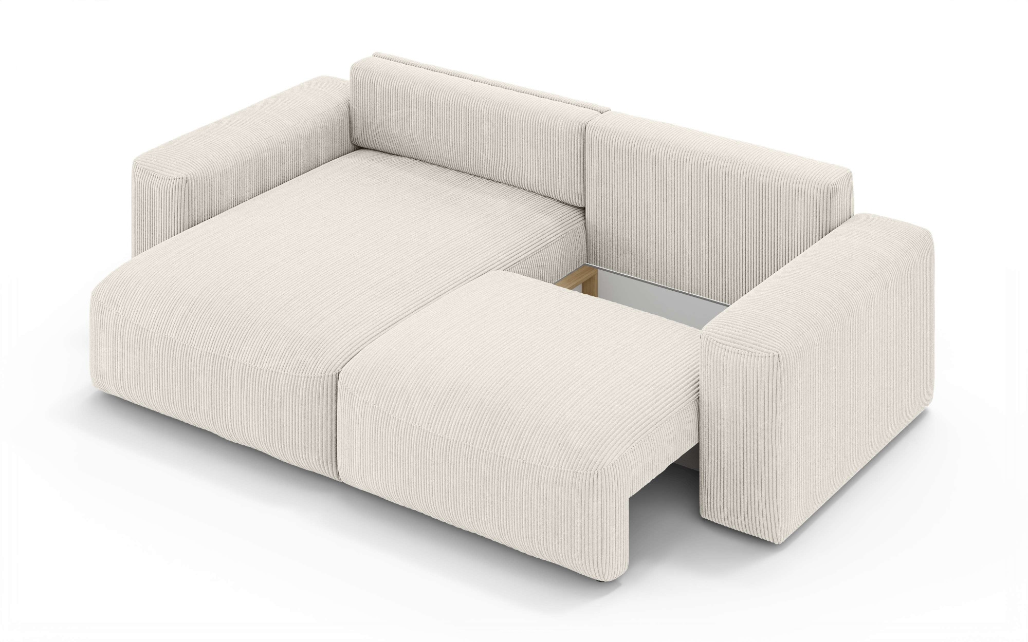 OTTO home Ecksofa »MATTS Schlafsofa mit Bettkasten, Maße B/T/H: 265/159/89 cm« L-Form mit Recamiere rechts oder links, hoher Sitzkomfort