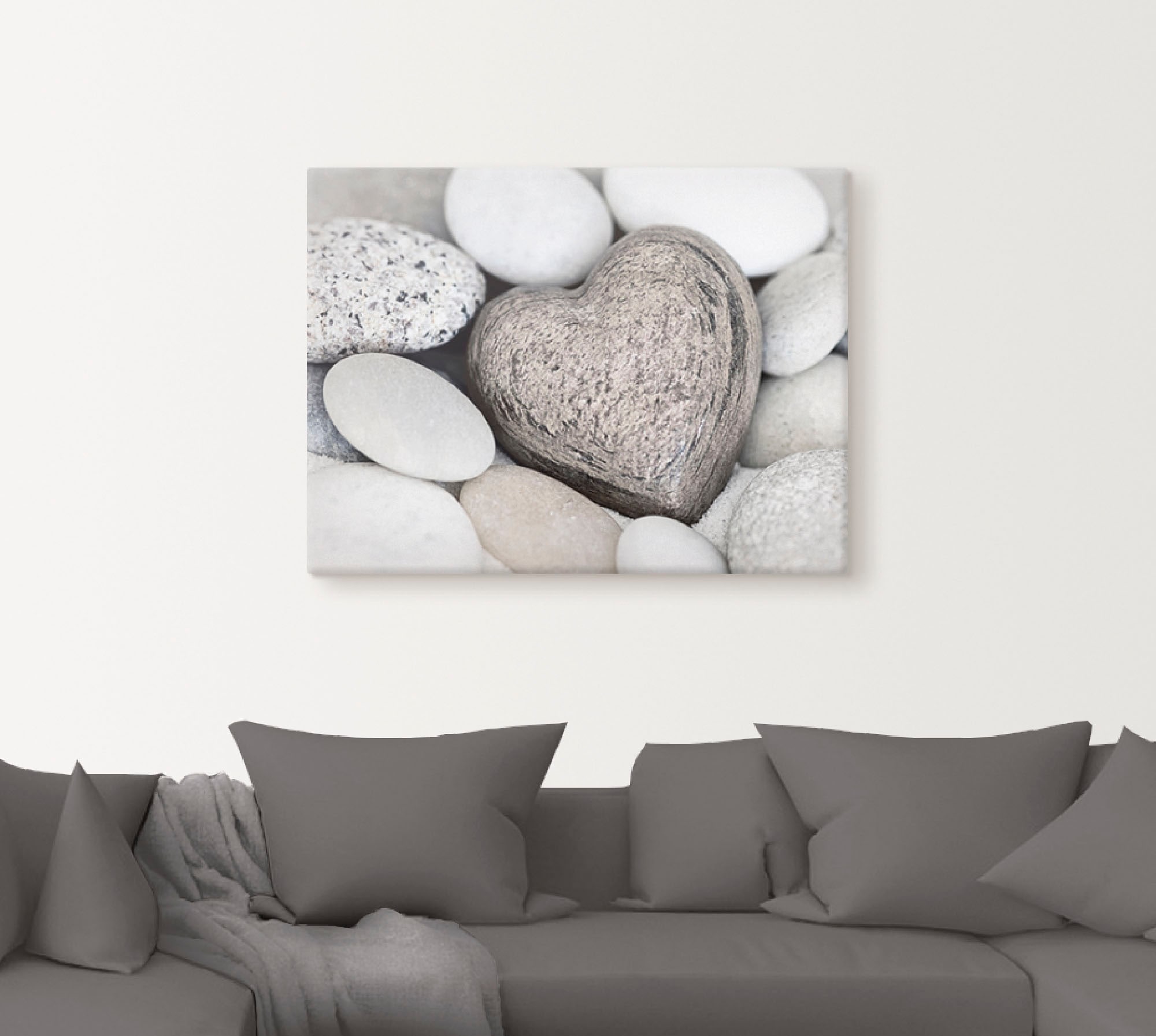Artland Wandbild »Steinherz«, Zen, (1 St.), als Leinwandbild, Poster, Wandaufkleber in verschied. Größen