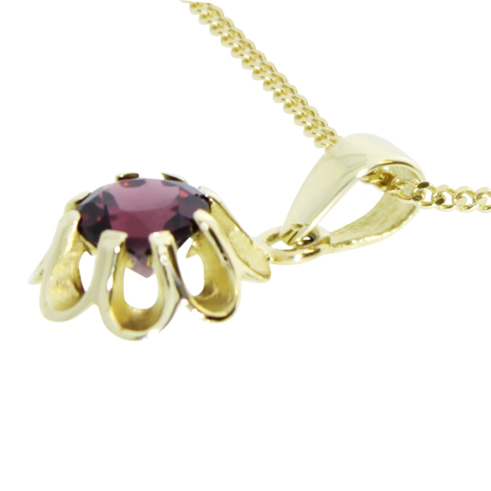 OSTSEE-SCHMUCK Kette und Anhänger Set »- Pia 6 mm - Gold 333/000 - Granat«