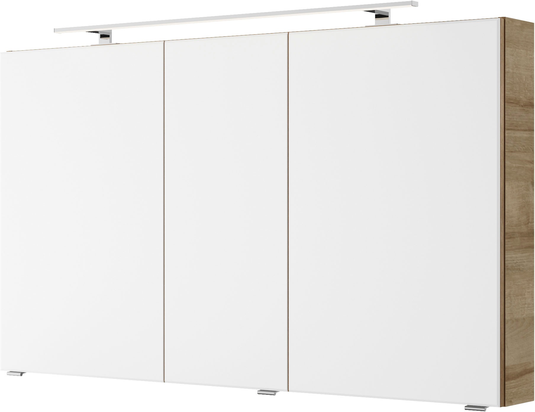 Saphir Badmöbel-Set »Serie 4035 2-teilig, Keramik-Doppelwaschtisch mit LED-Spiegelschrank«, (Set), Doppel-Waschplatz inkl Türdämpfer, 120 cm breit, 2 Schubladen, 3 Türen