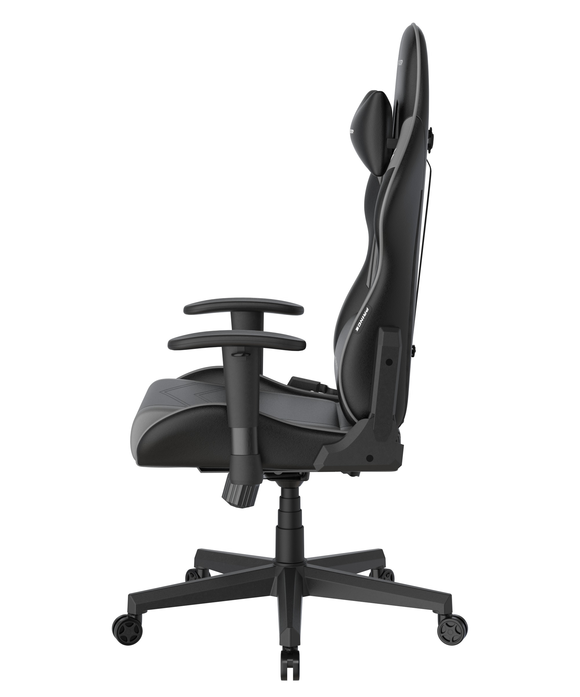DXRacer Gaming-Stuhl »Prince Gaming Chair Regular L, PVC, schwarz grau«
