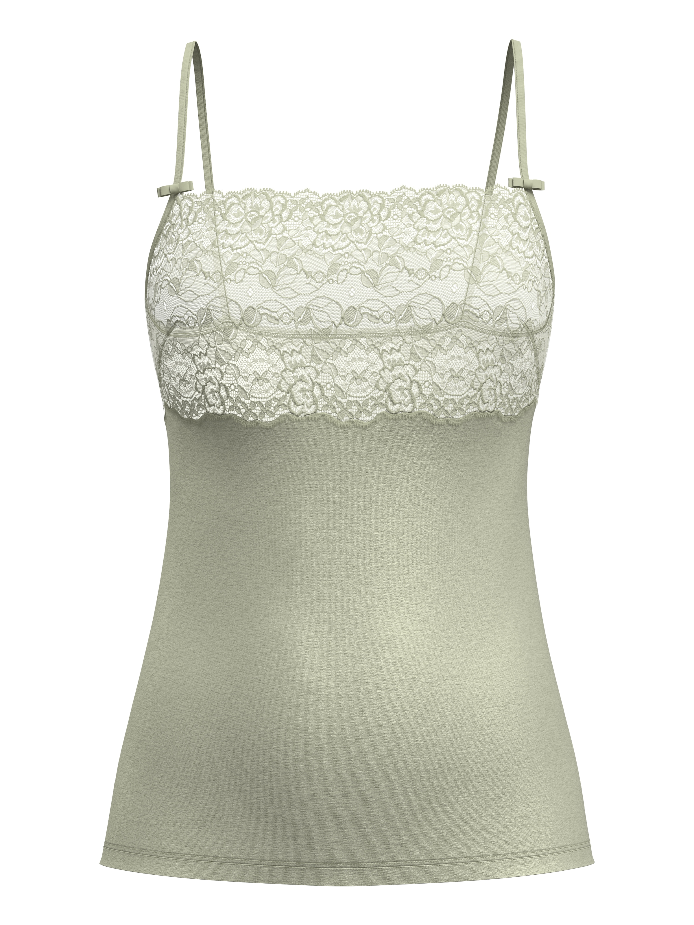 CALIDA Spaghettitop »Sensual Secrets« semitransparente Spitze, Viskose-Mix, Single Jersey, elastisch, weich
