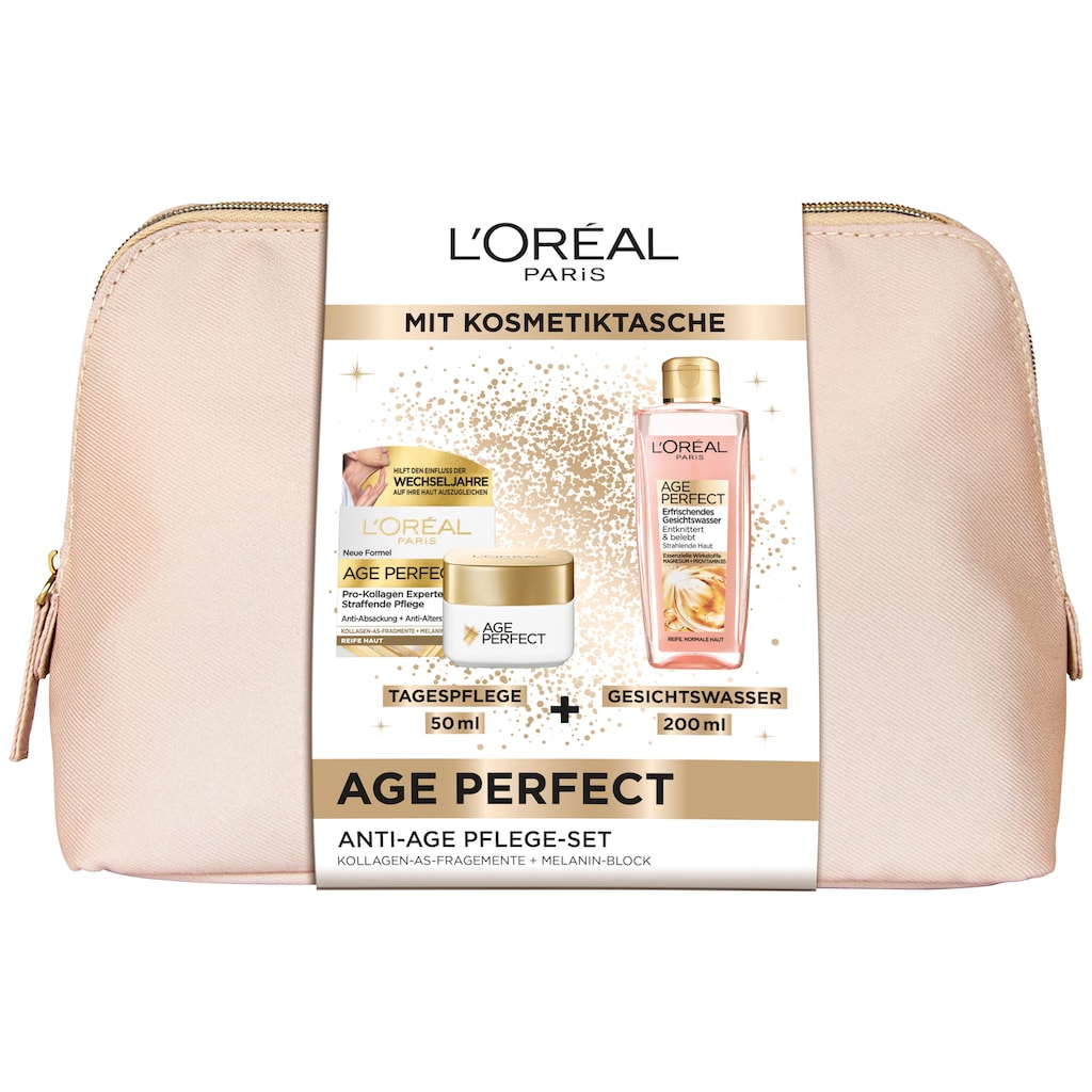 L'ORÉAL PARIS Gesichtspflege-Set »L'Oréal Paris Age Perfect Anti-Age Pflege-Set«, mit Collagen