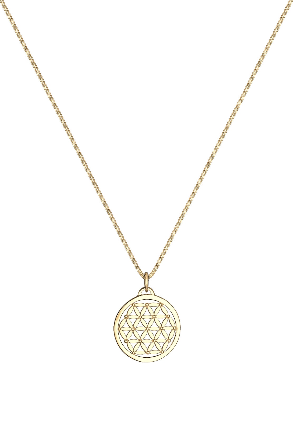 Elli Kette mit Anhänger »Halskette Anhänger Blume des Lebens 925 Sterling Silber«