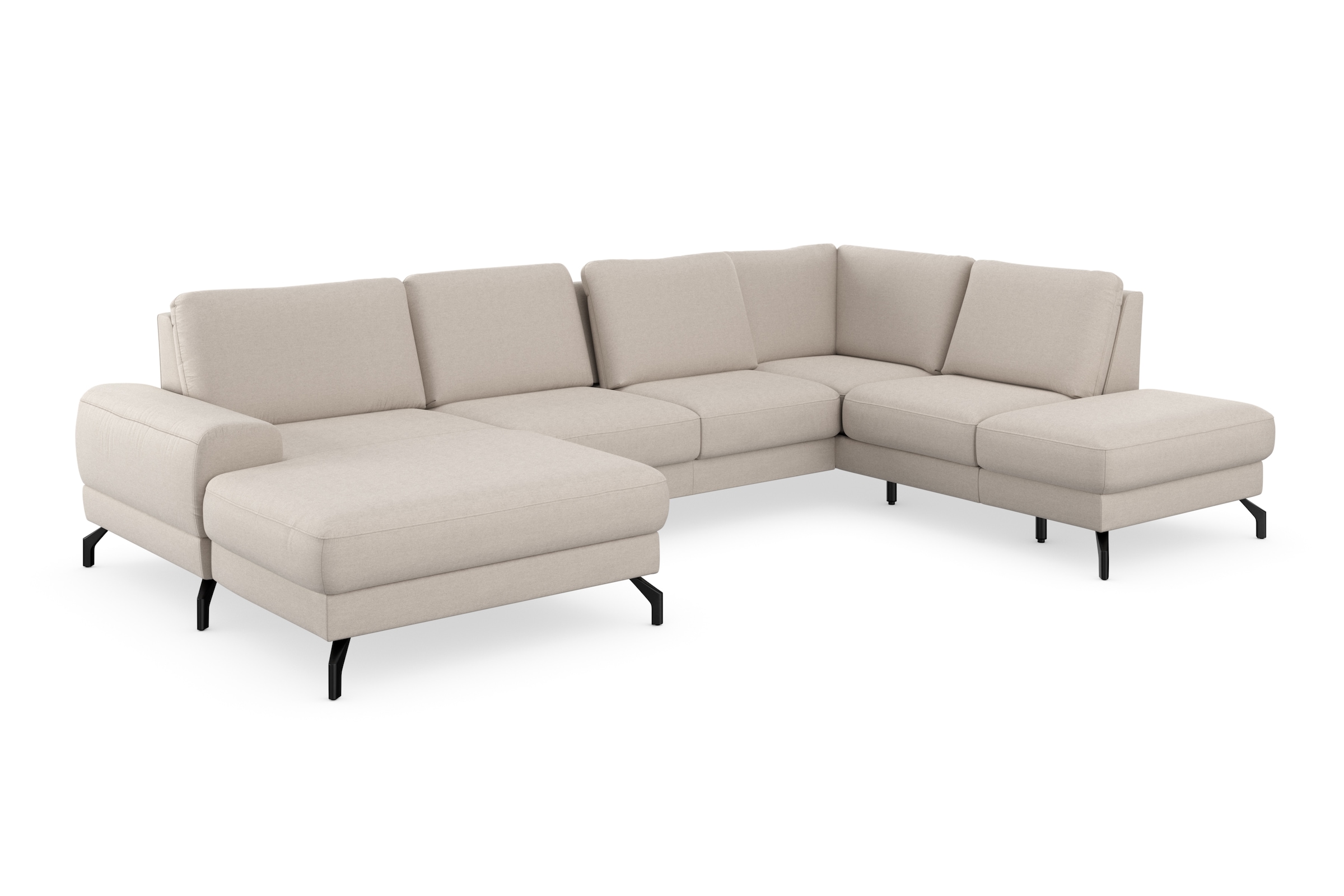 sit&more Wohnlandschaft »Cinturo U-Form«, inklusive Sitztiefenverstellung und Federkern, Sitzhöhe 45 cm