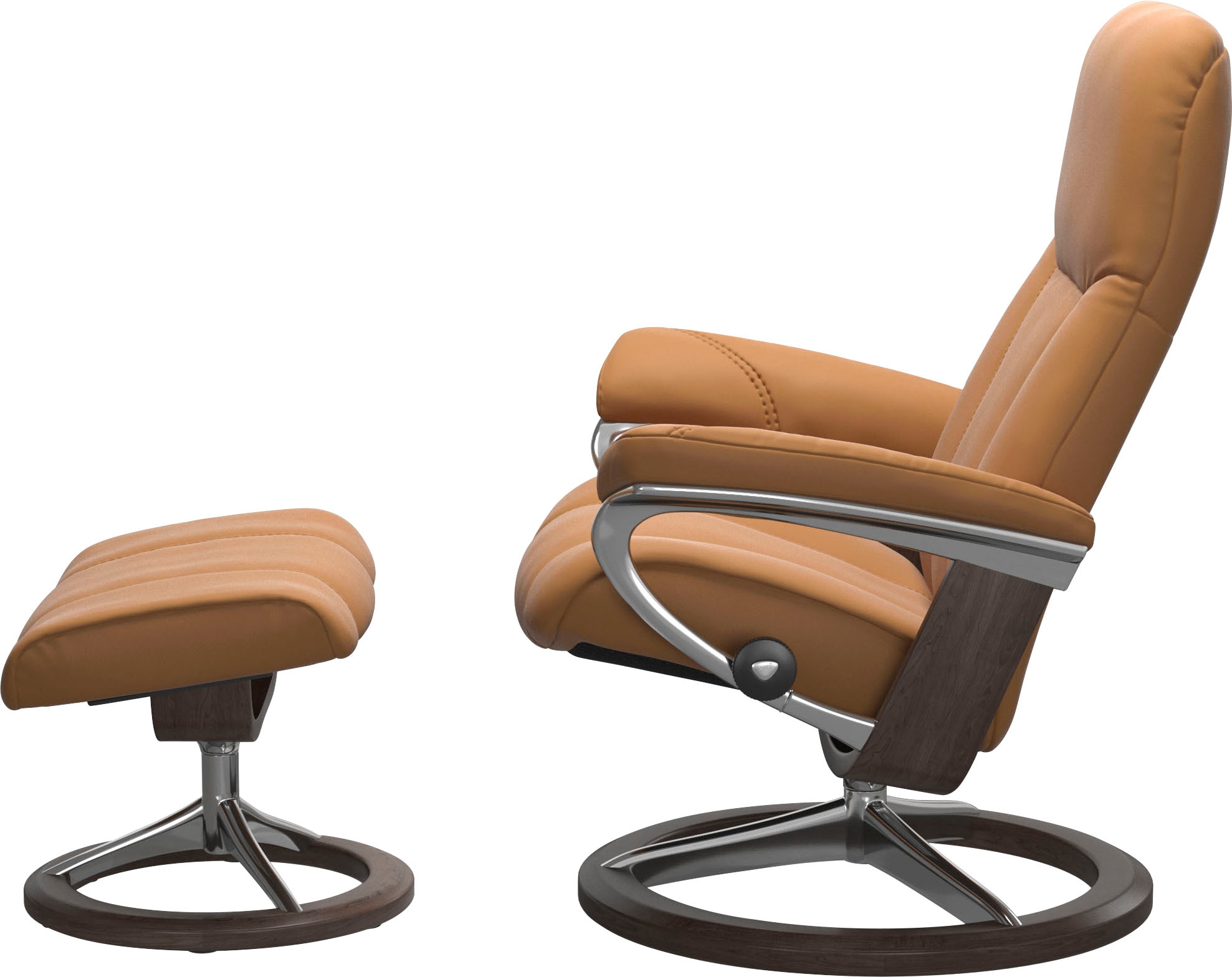 Stressless® Relaxsessel »Consul«, (Set, Relaxsessel mit Hocker), mit Hocker, mit Signature Base, Größe L, Gestell Wenge