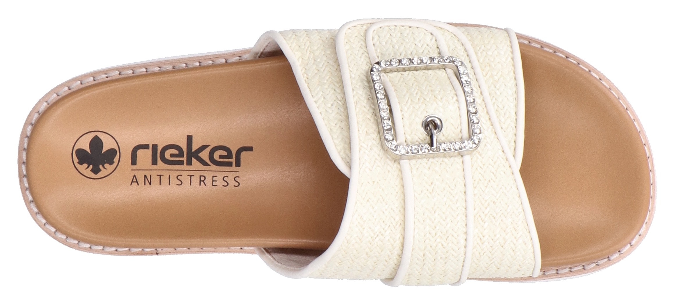 Rieker Pantolette, Sommerschuh, Strandschuh mit praktischem Klettverschluss