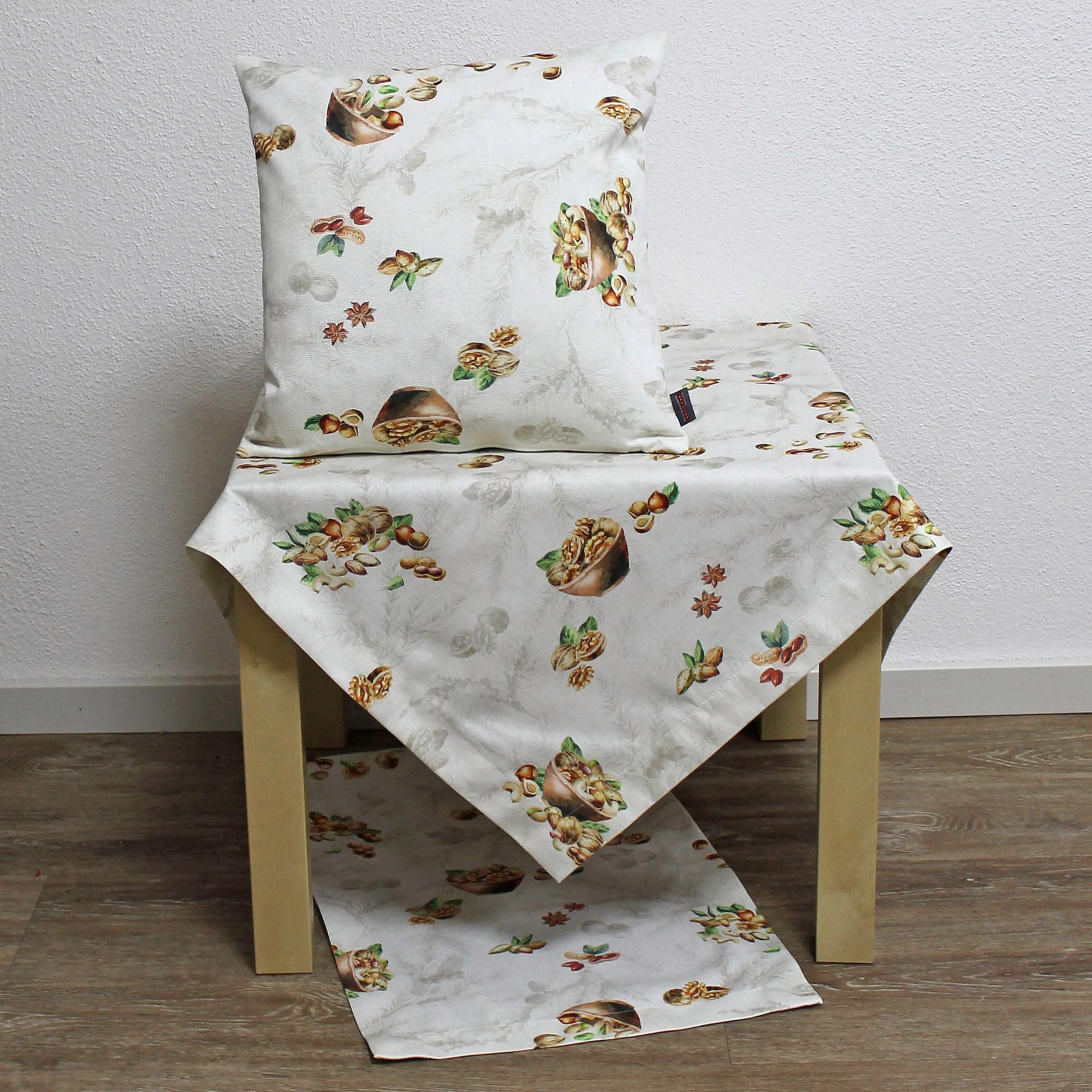 HOSSNER - HOMECOLLECTION Kissenhülle »Nüsse«, (2 St.)
