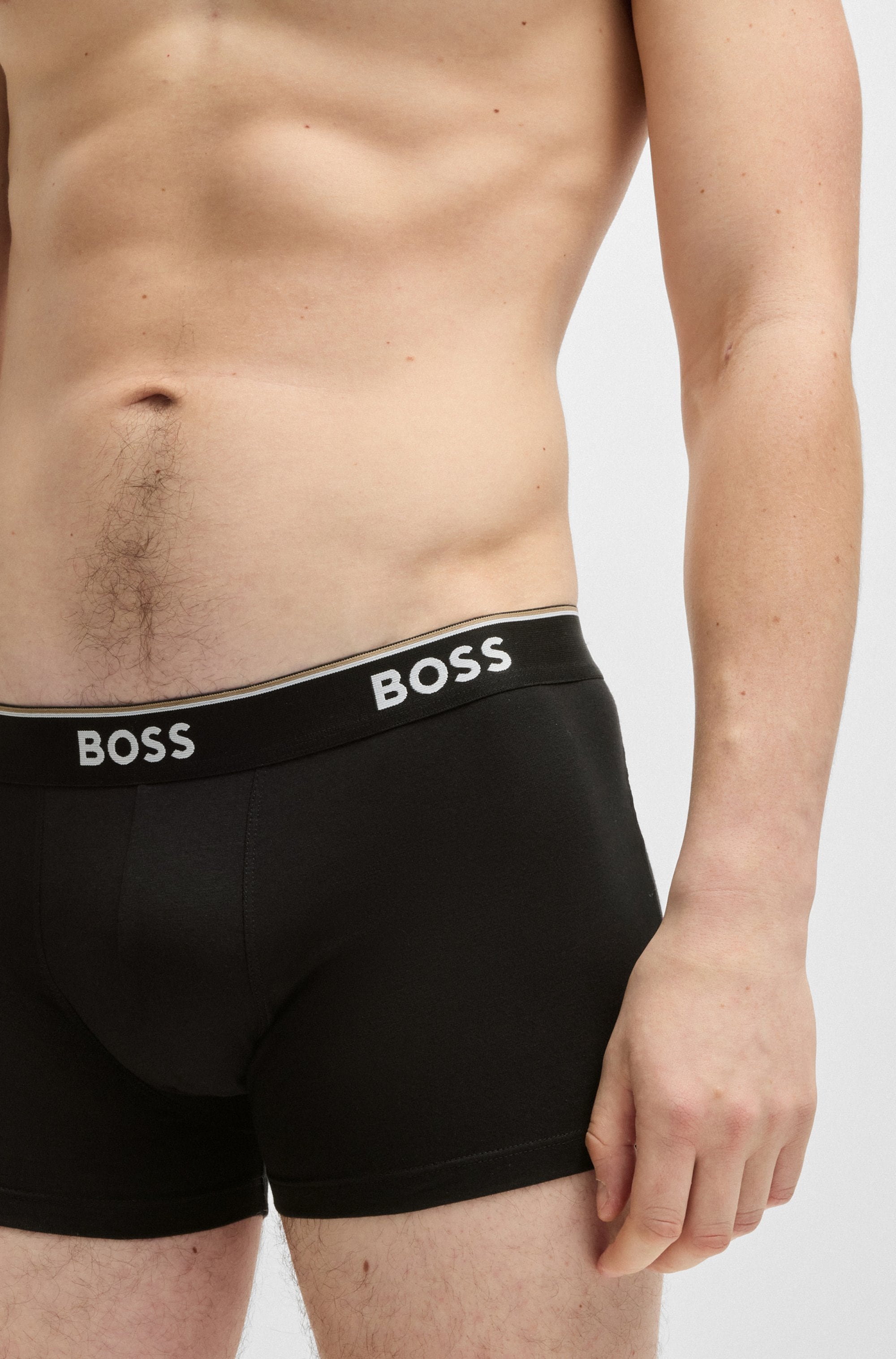 BOSS Boxer »TRUNK 3 PACK«, (3 St.), BOSS Schriftzug auf dem Bund