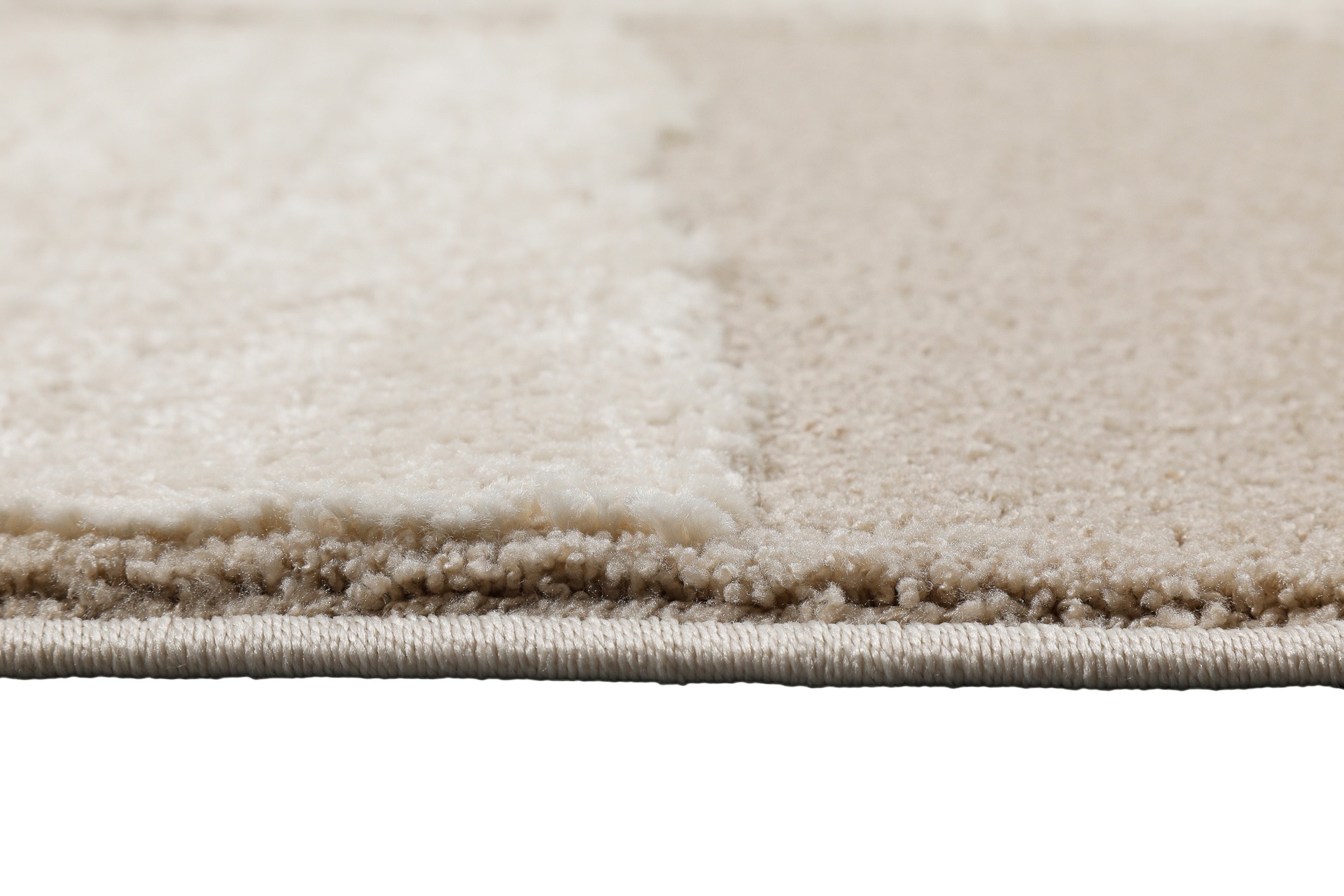 Wecon home Teppich »Ingvar«, rechteckig, 18 mm Höhe, Gewebt, Hoch-Tief, pflegeleicht, kariertes Design, Scandi, Wohnzimmer