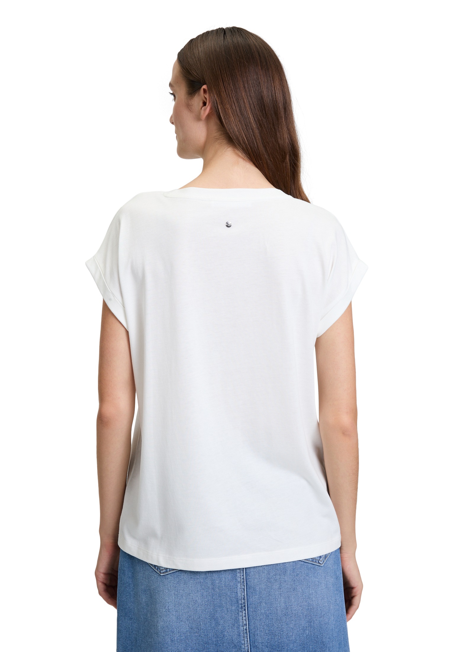 Betty&Co Kurzarmshirt »Casual-Shirt mit Perlen«