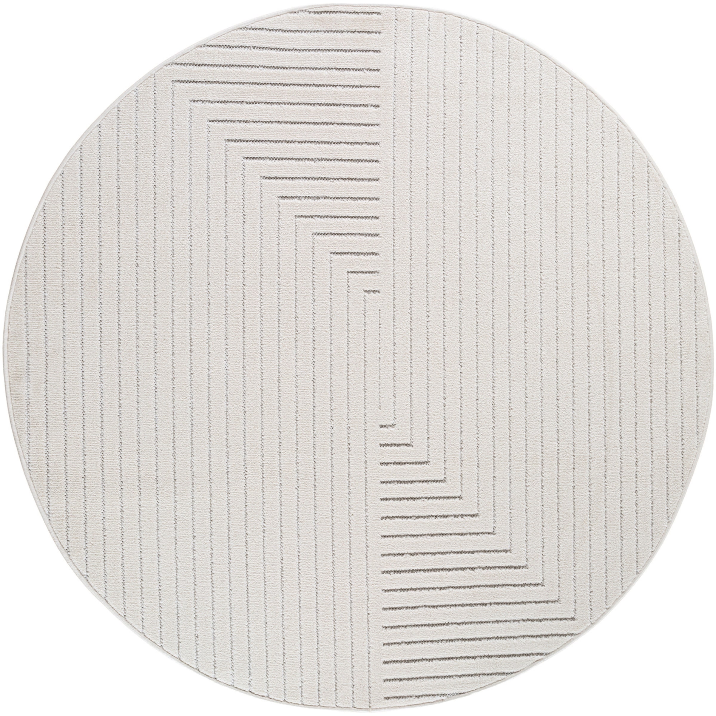 Ayyildiz Teppiche Langflor-Teppich »NOVA 1202 , auch als Läufer und in Rund erhältlich« rund 5 mm Höhe In -und Outdoor, Hoch Tief Effekt, Struktur, Wohnzimmer, Aussenbereich