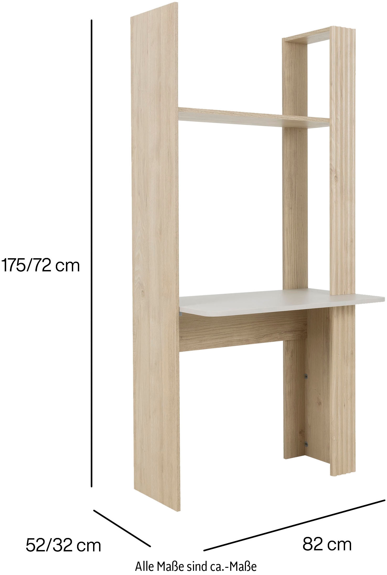 Gami Bücherregal »Straw«, (1 St.), Wandregal-Modul mit Schreibtischplatte.