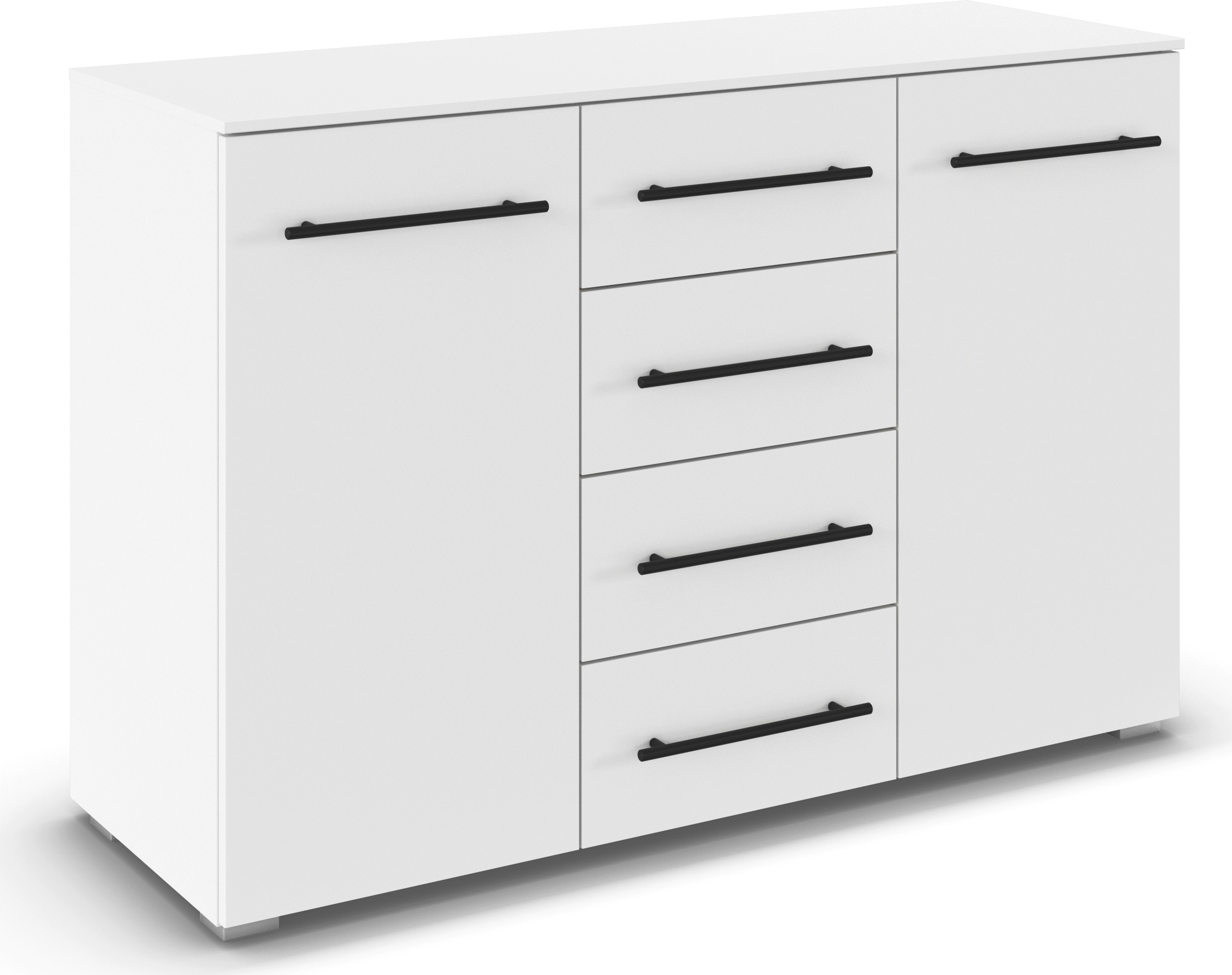 rauch Kombikommode »Sideboard Schubladenkommode AVOLA mit Dekorfront« Breite 120 cm inkl. Soft-Close-Funktion,  2 Griff-Farben, 120 cm breit, 4 Schubladen, 4 Böden, MADE IN GERMANY