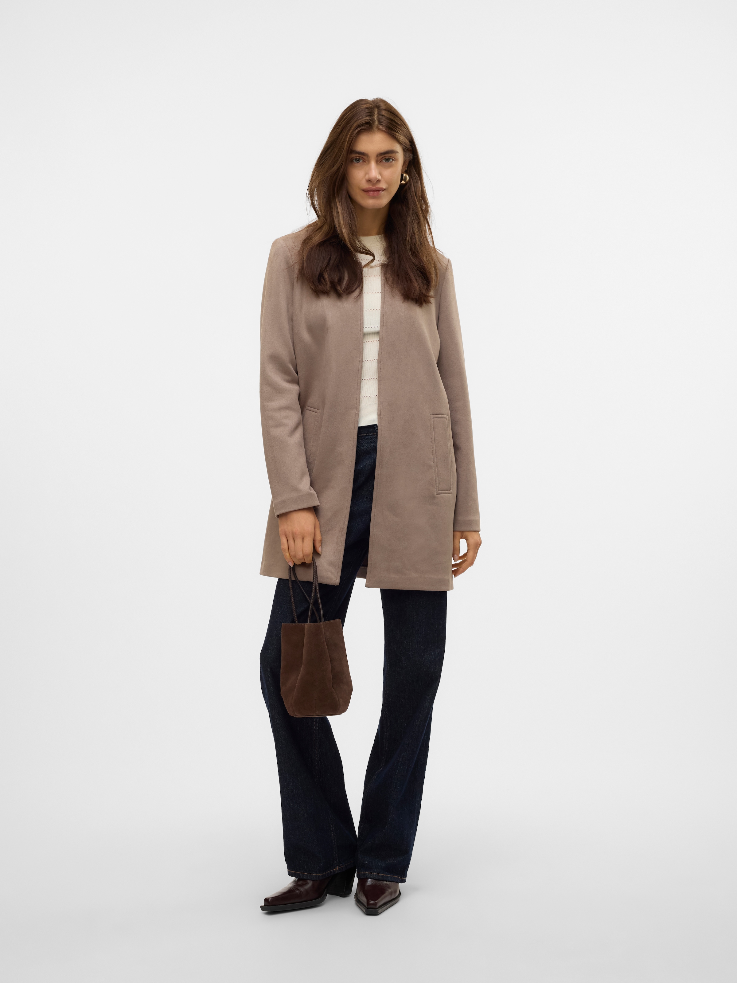 Vero Moda Langjacke »VMJOSEFREJA FAUXSUEDE JACKET BOO«, ohne Kapuze