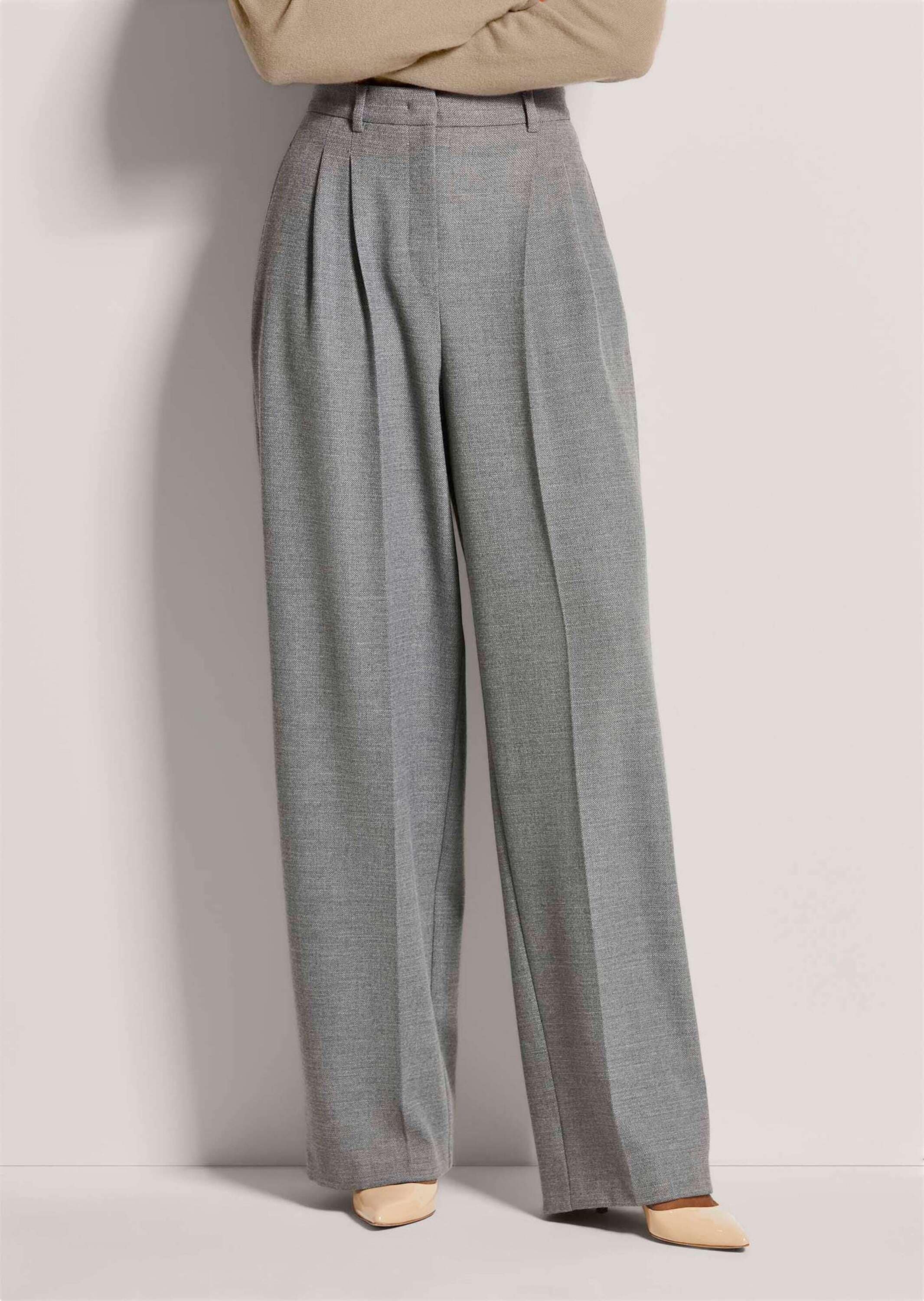 MADELEINE Bundfaltenhose »Hose Weite Bundfaltenhose mit Bügelfalten«