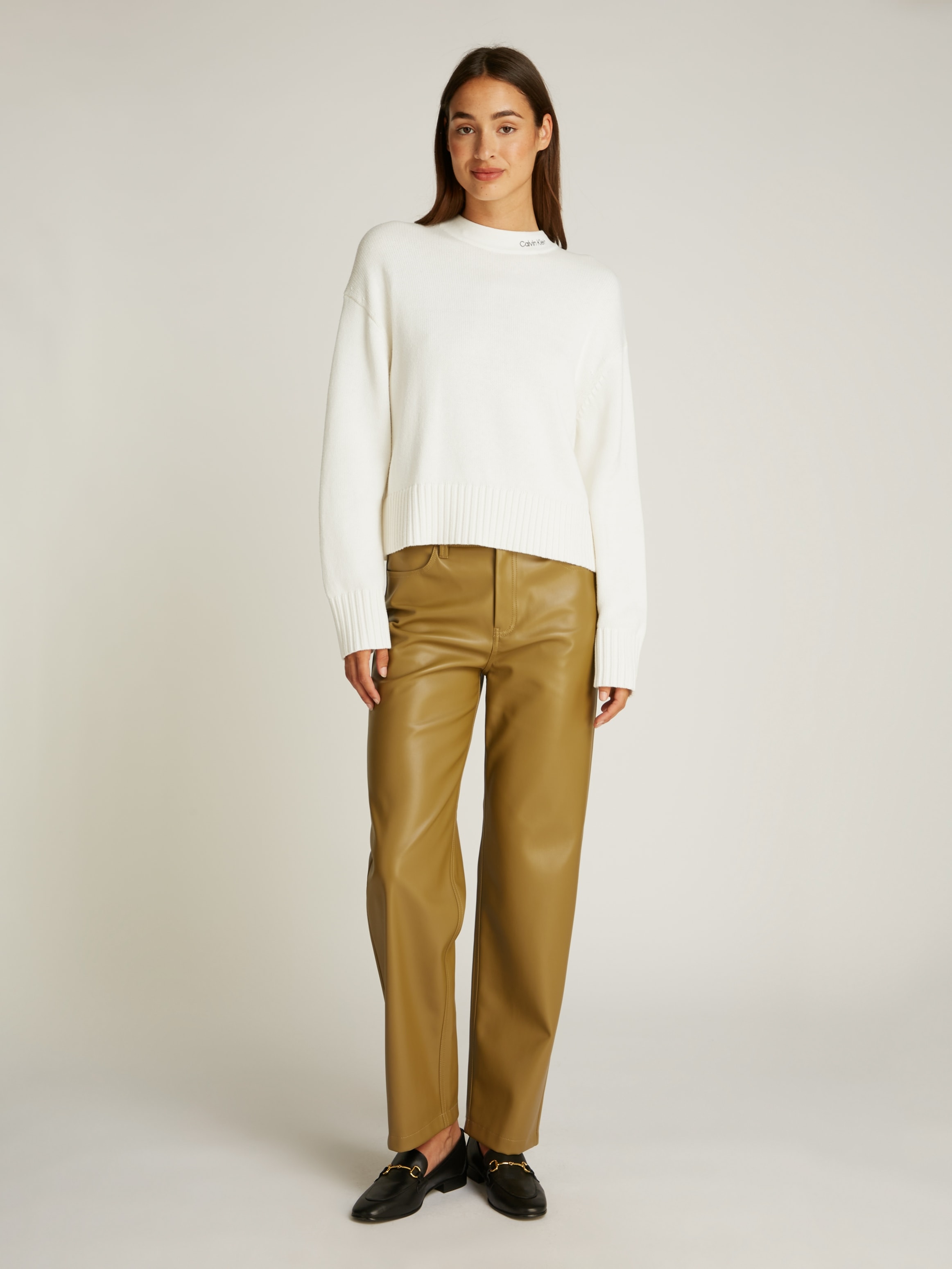 Calvin Klein Jeans Strickpullover »LOGO EMBRO SWEATER«, mit Logostickerei