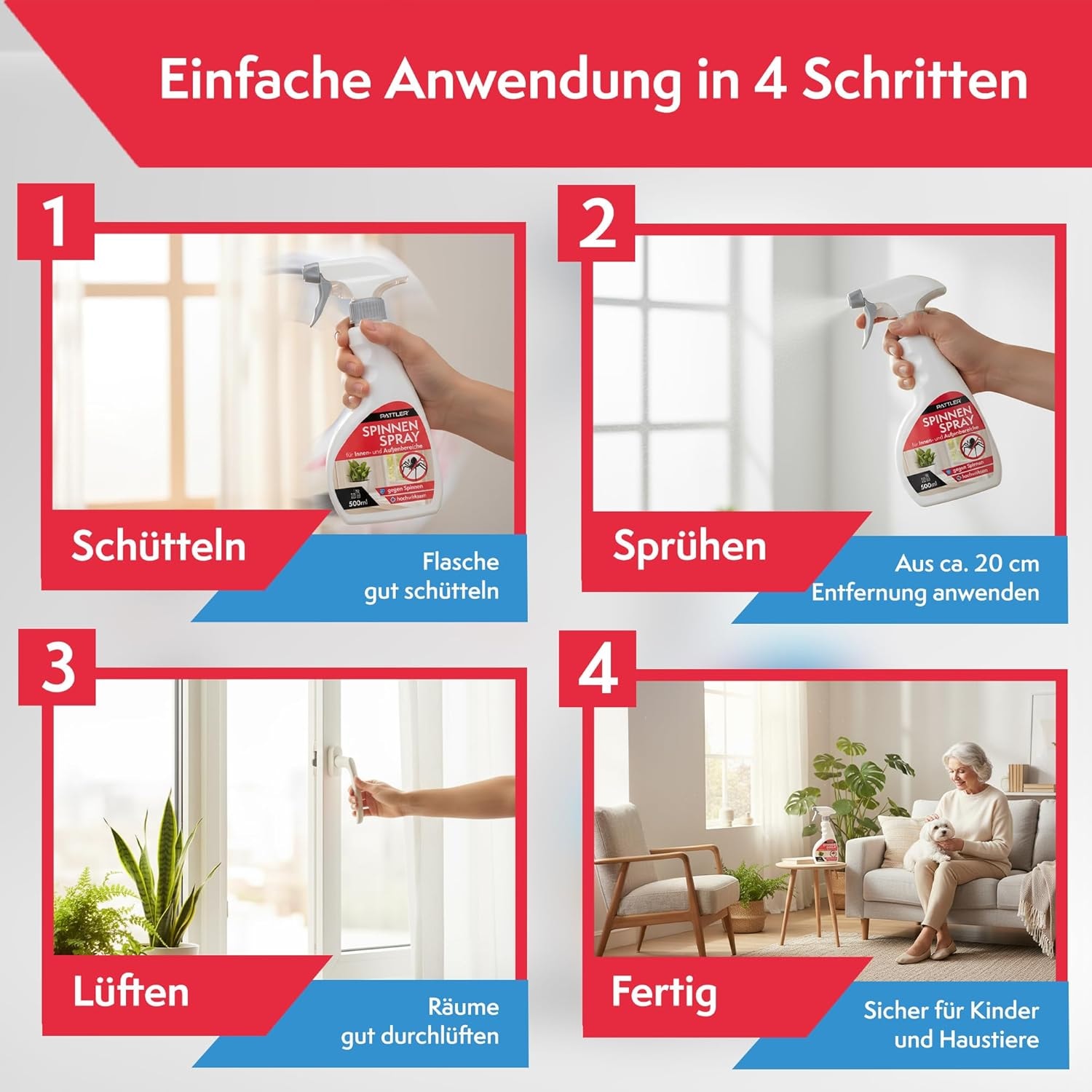 Pattler Insektenspray »Schutzbarriere gegen Spinnen« 500 ml